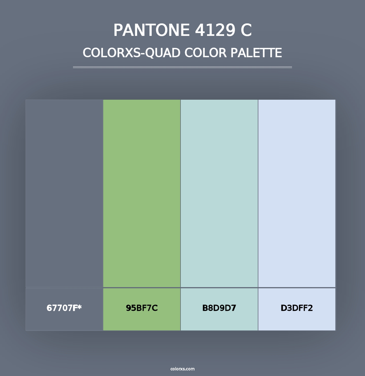 PANTONE 4129 C - Colorxs Quad Palette