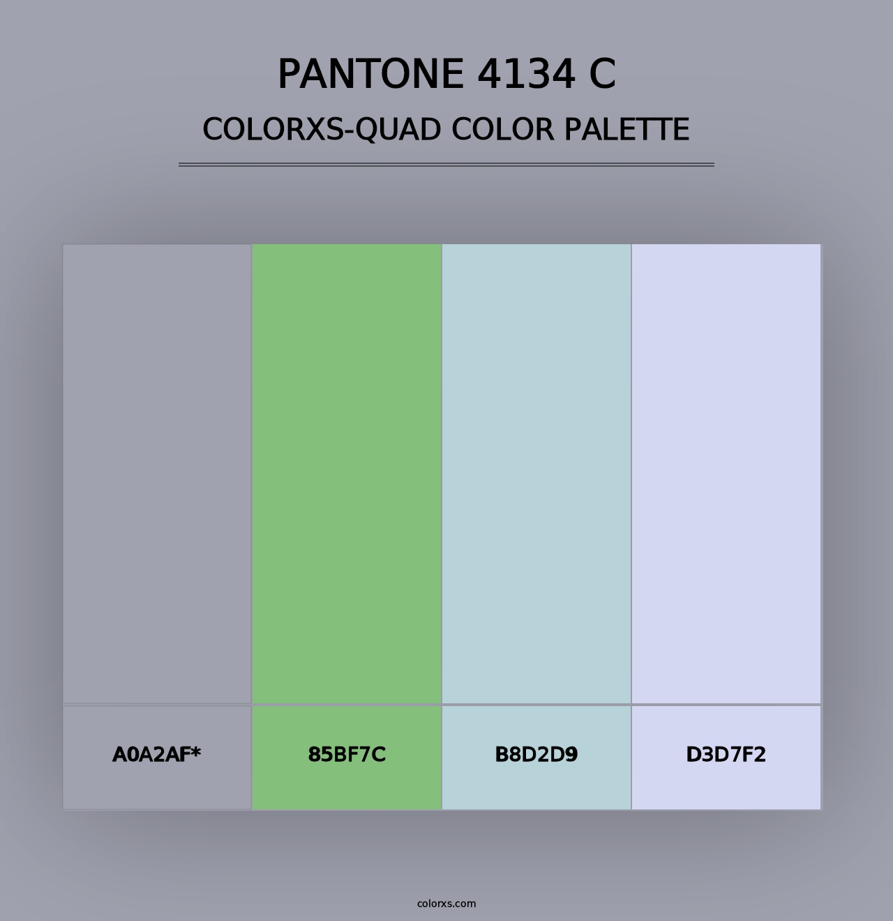 PANTONE 4134 C - Colorxs Quad Palette