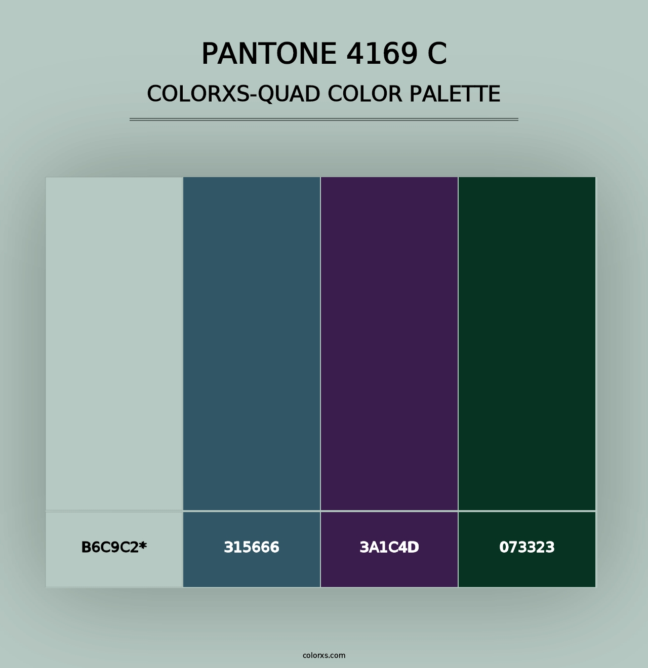 PANTONE 4169 C - Colorxs Quad Palette