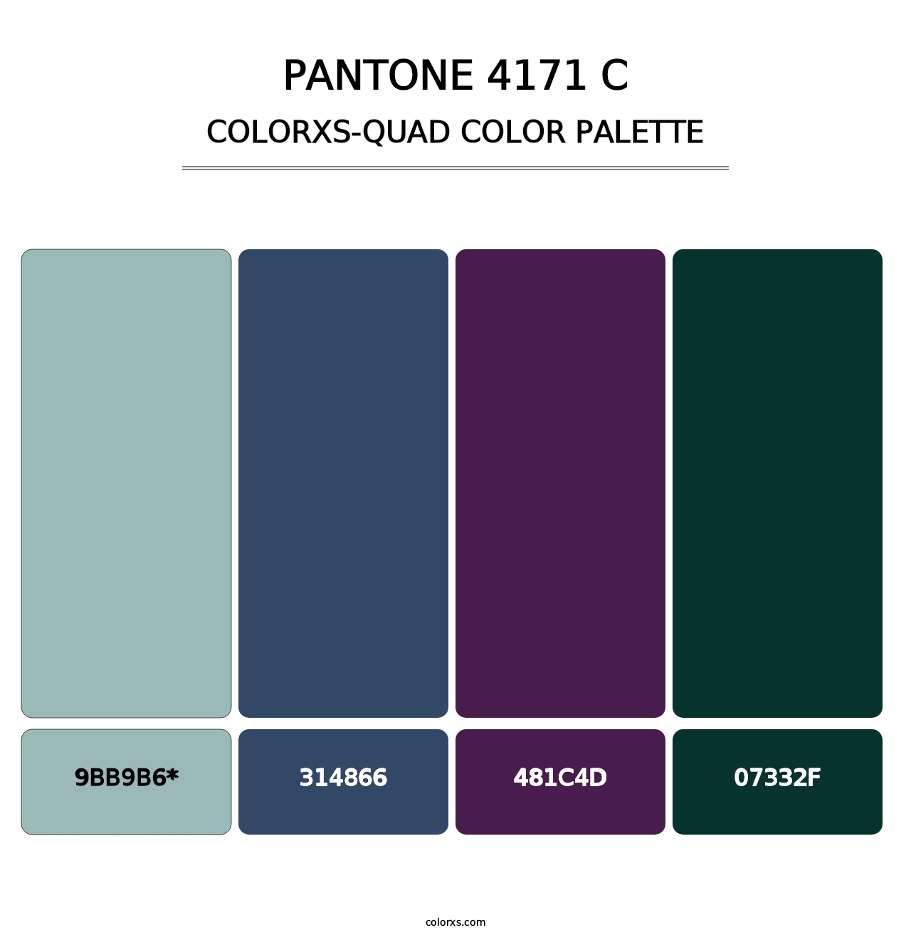 PANTONE 4171 C - Colorxs Quad Palette