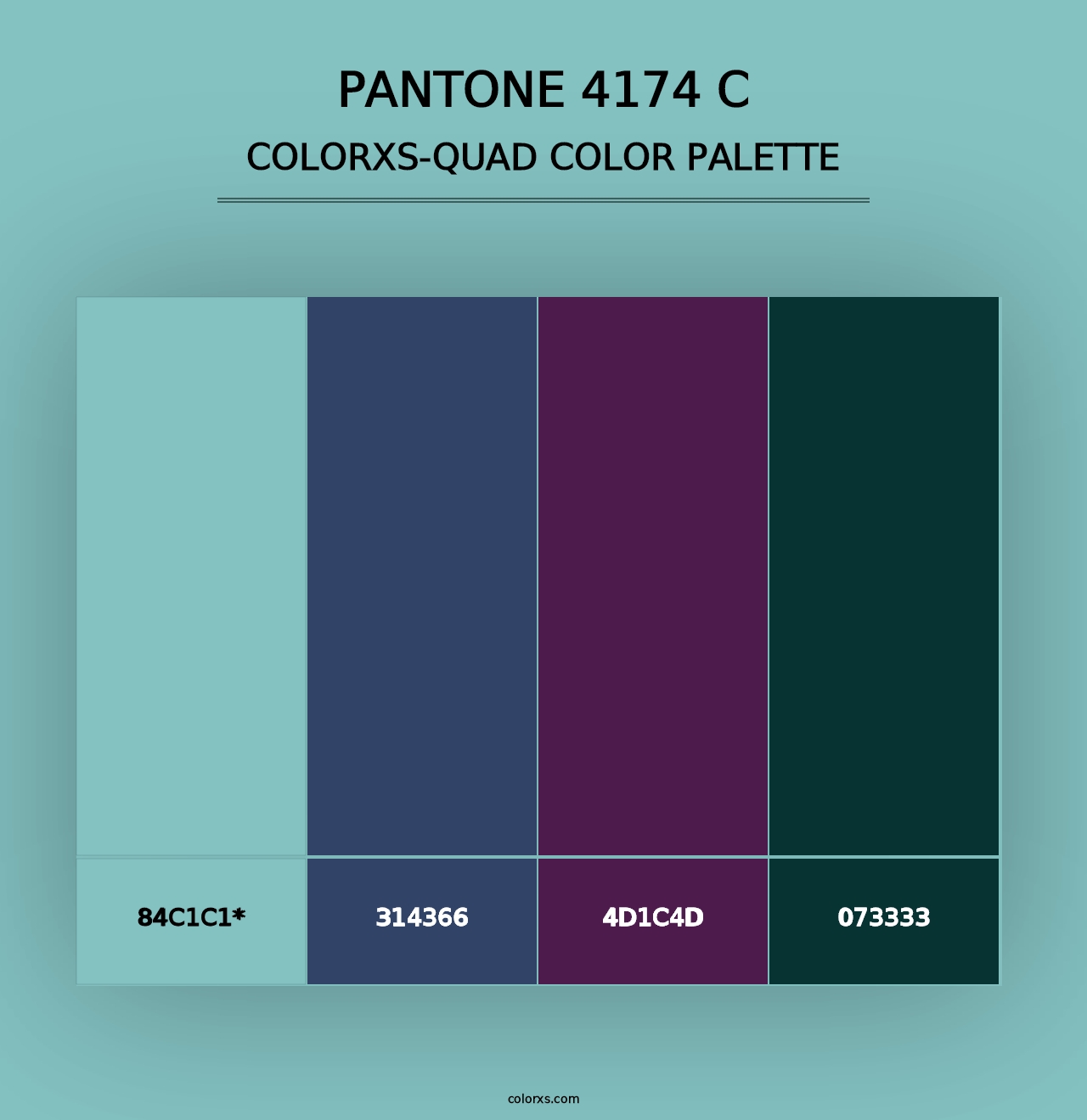 PANTONE 4174 C - Colorxs Quad Palette