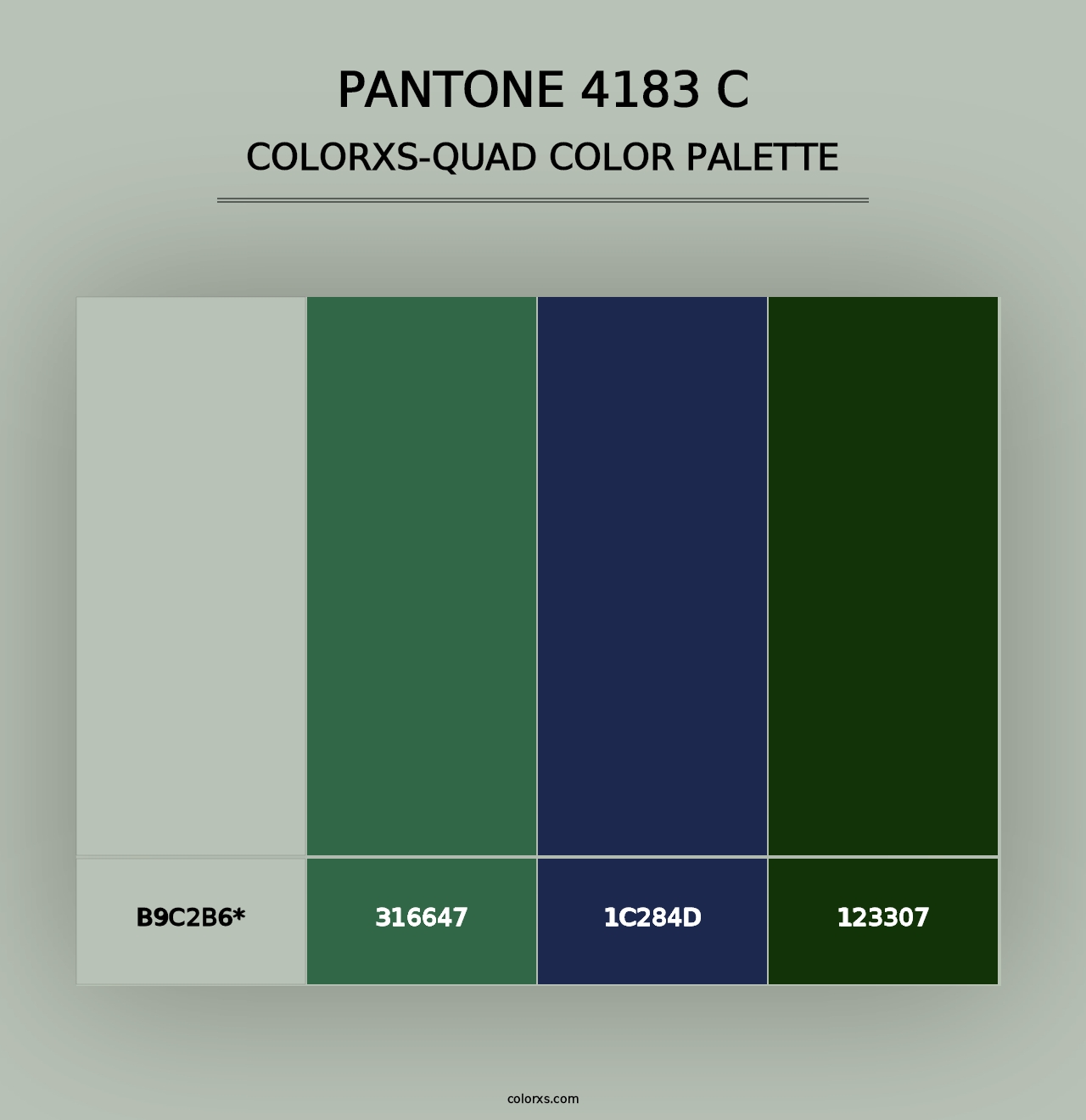 PANTONE 4183 C - Colorxs Quad Palette