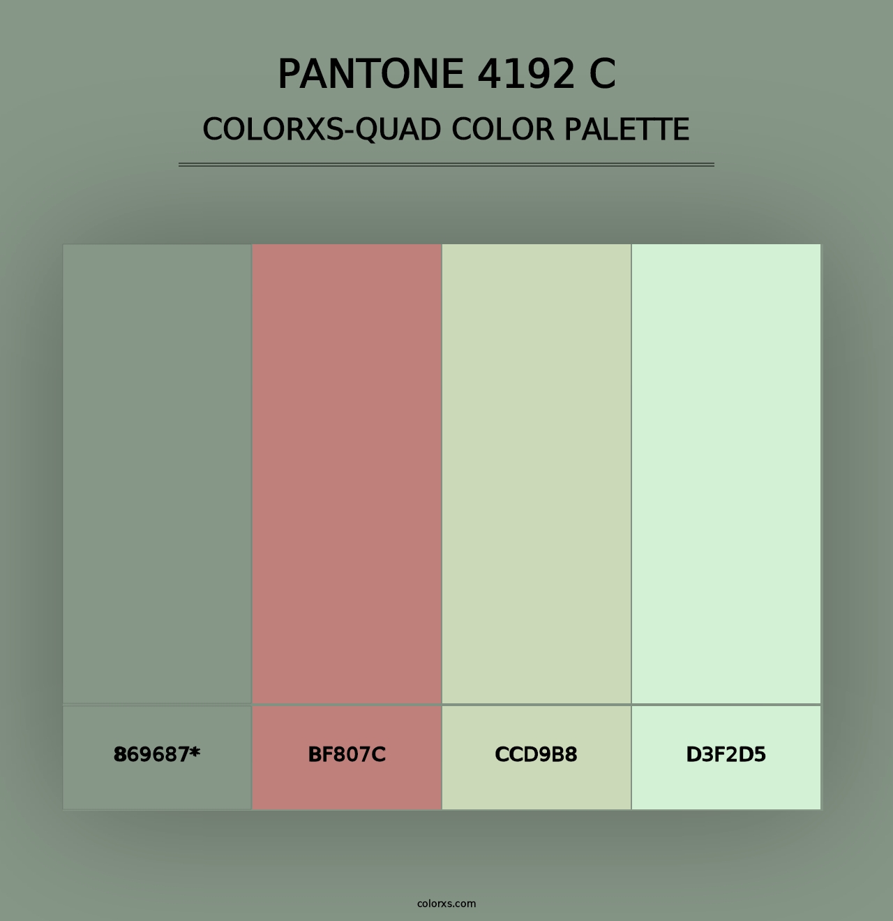 PANTONE 4192 C - Colorxs Quad Palette