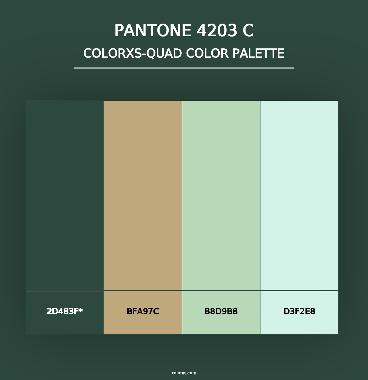 PANTONE 4203 C - Colorxs Quad Palette