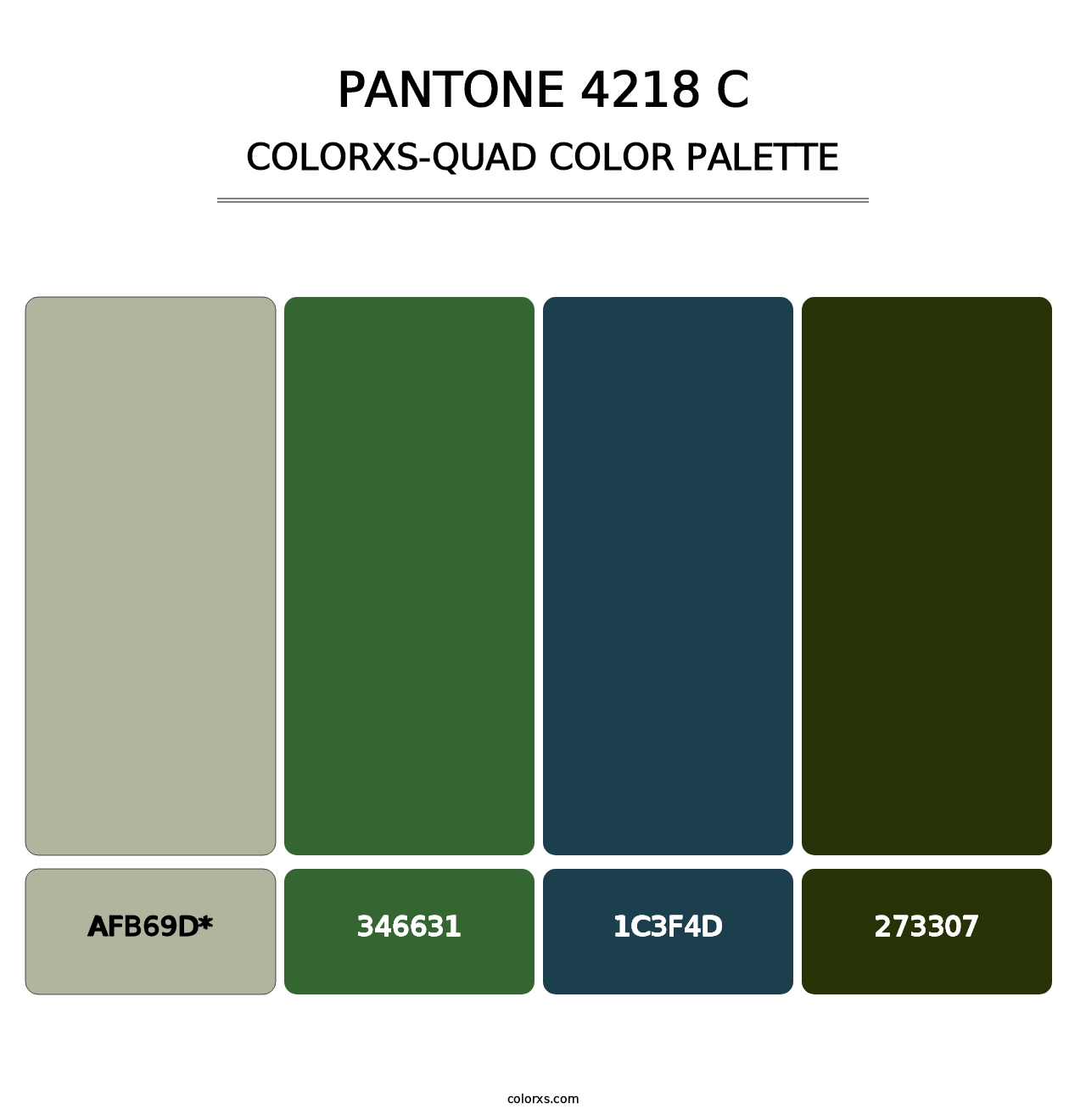 PANTONE 4218 C - Colorxs Quad Palette