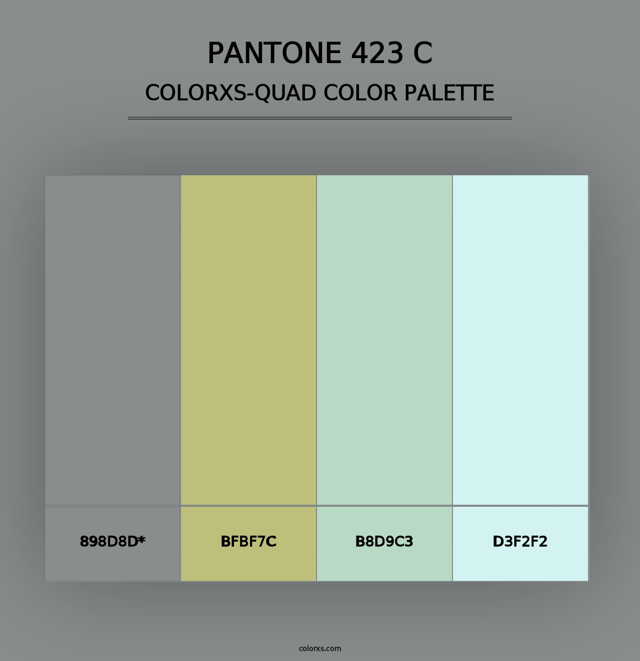 PANTONE 423 C - Colorxs Quad Palette