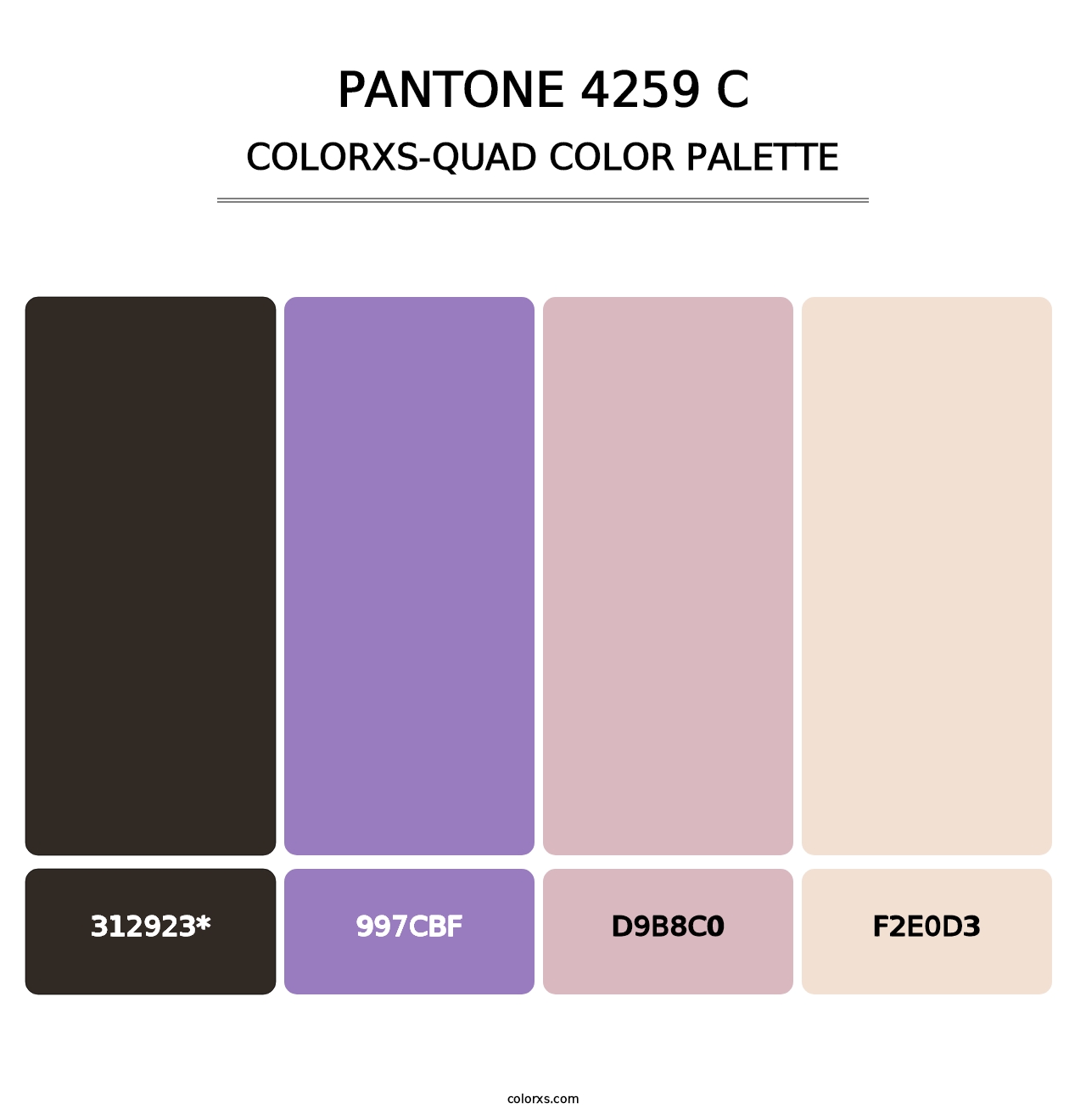 PANTONE 4259 C - Colorxs Quad Palette