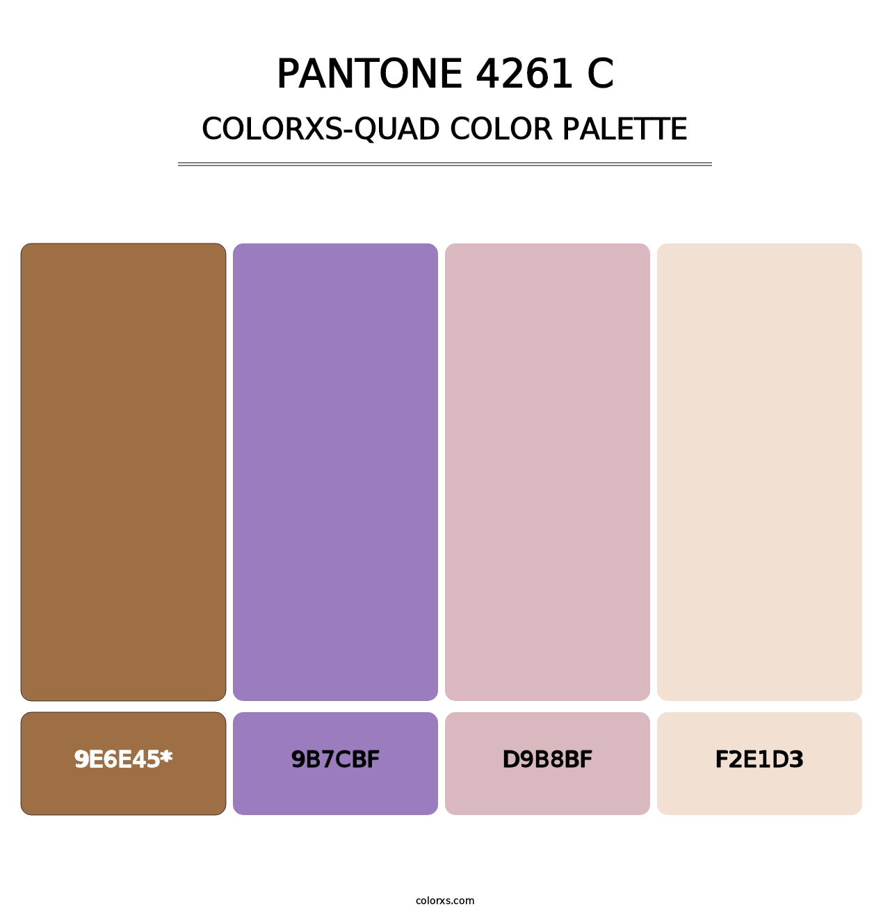 PANTONE 4261 C - Colorxs Quad Palette