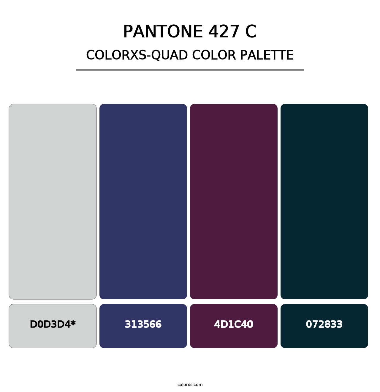 PANTONE 427 C - Colorxs Quad Palette