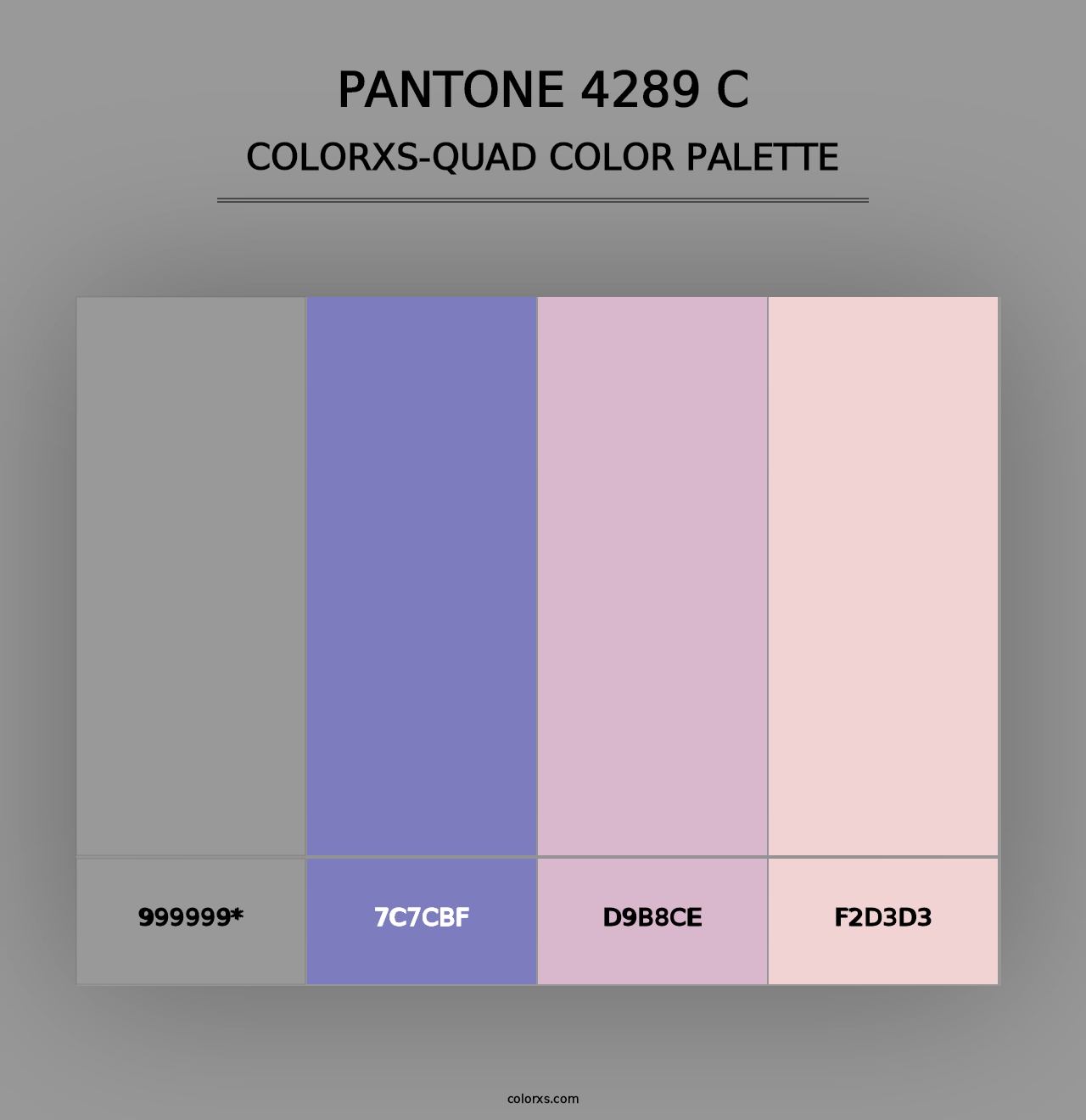 PANTONE 4289 C - Colorxs Quad Palette