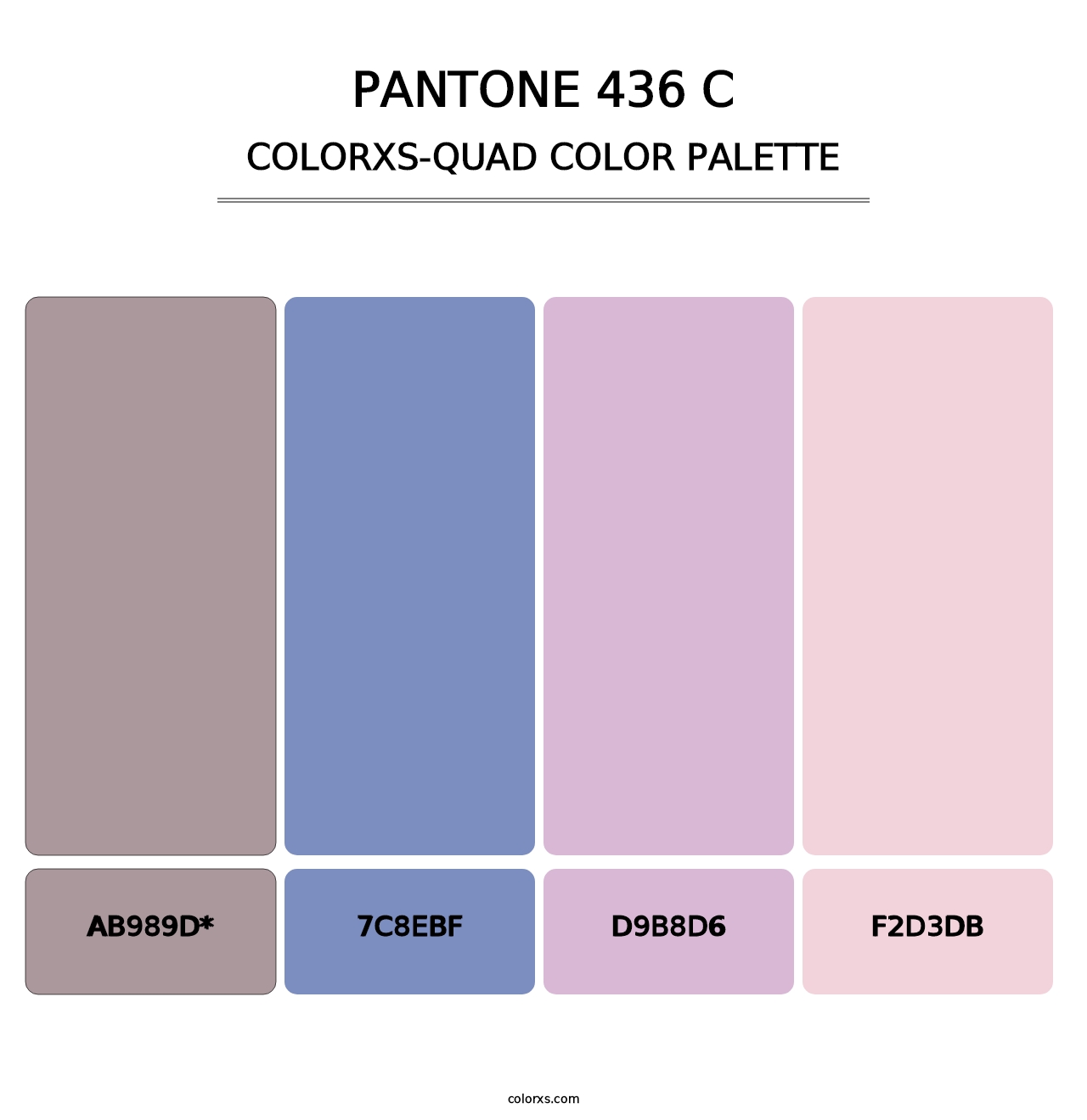 PANTONE 436 C - Colorxs Quad Palette