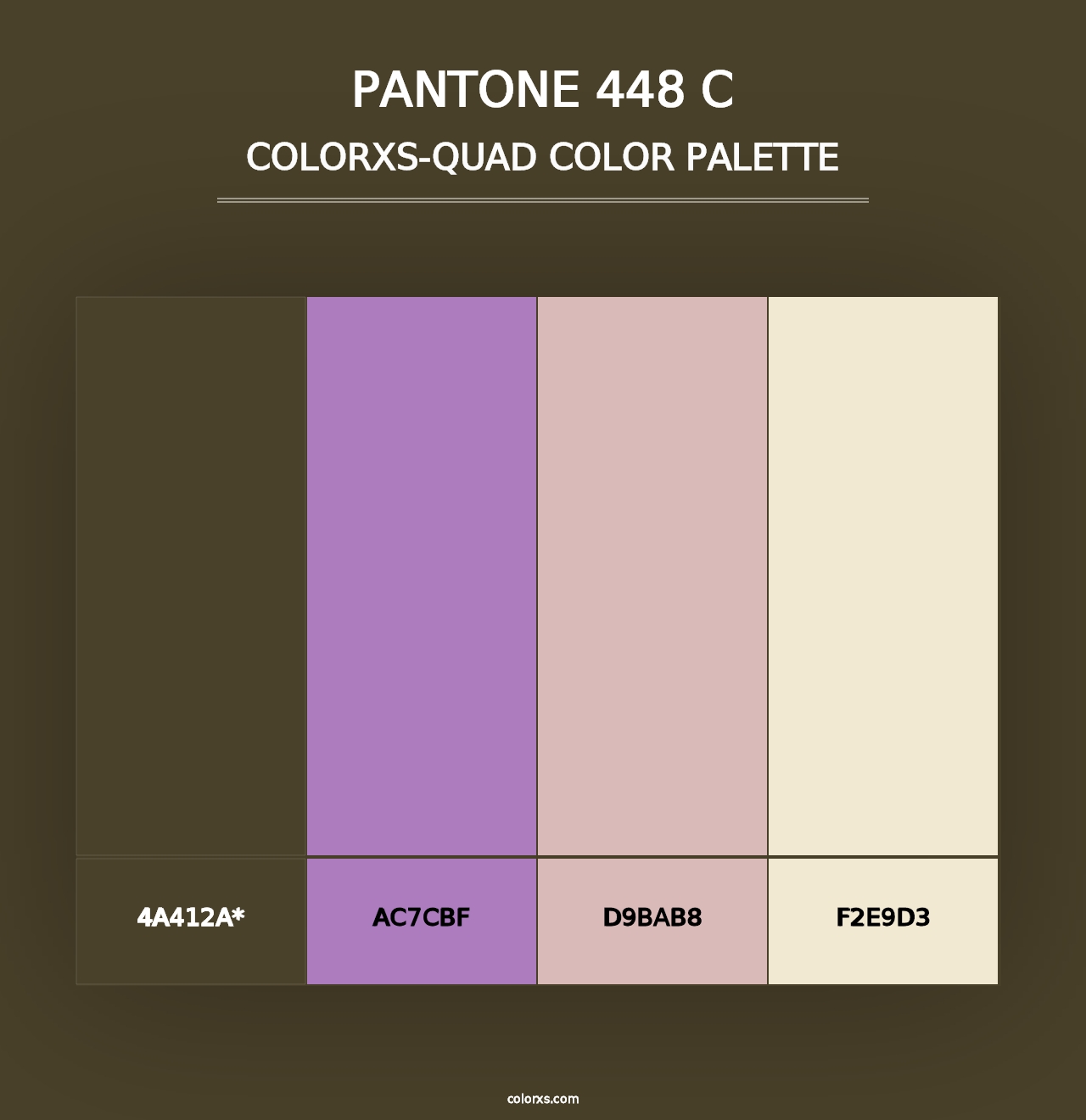 PANTONE 448 C - Colorxs Quad Palette