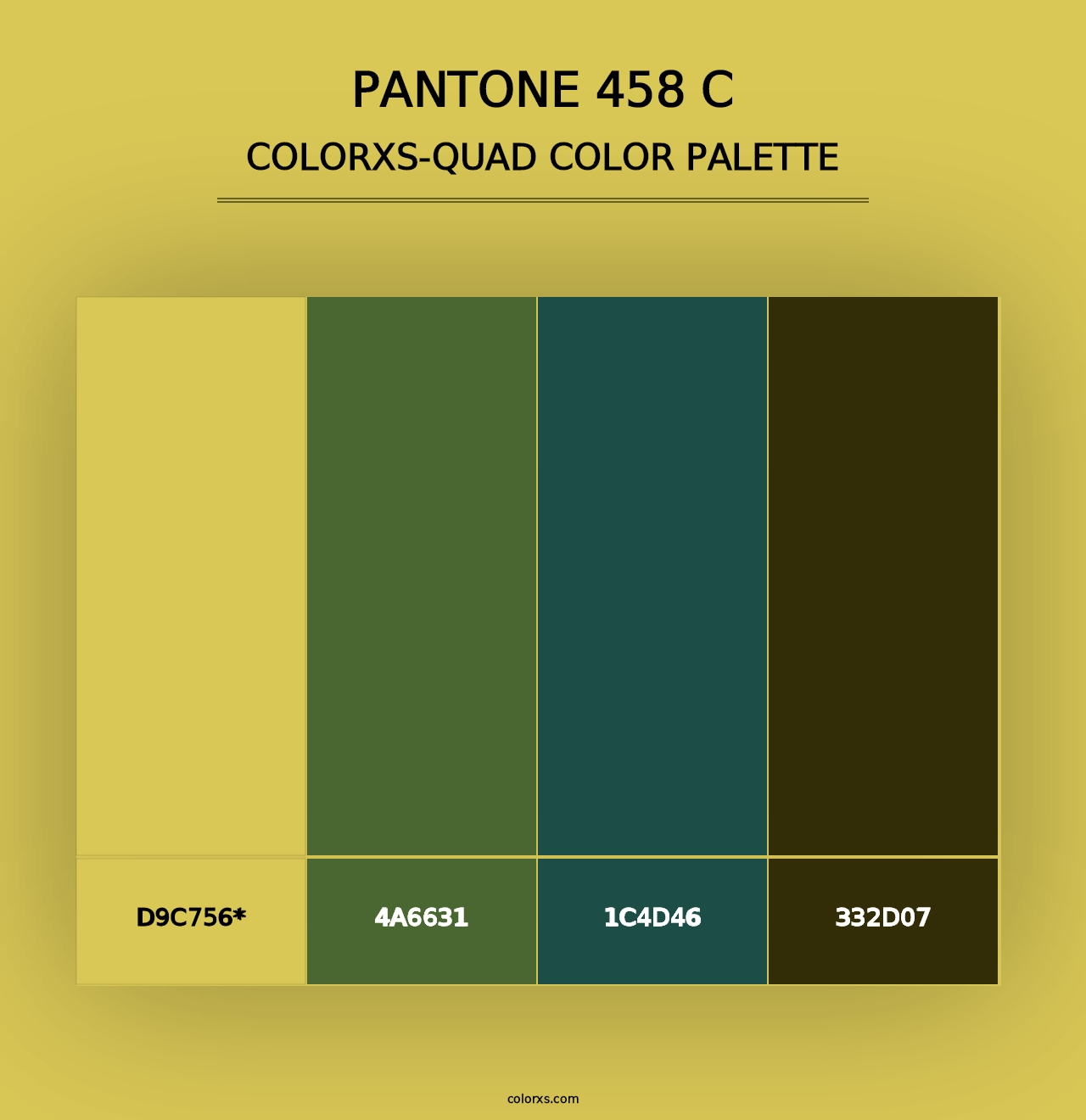 PANTONE 458 C - Colorxs Quad Palette