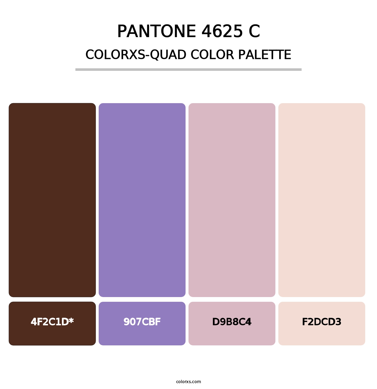 PANTONE 4625 C - Colorxs Quad Palette