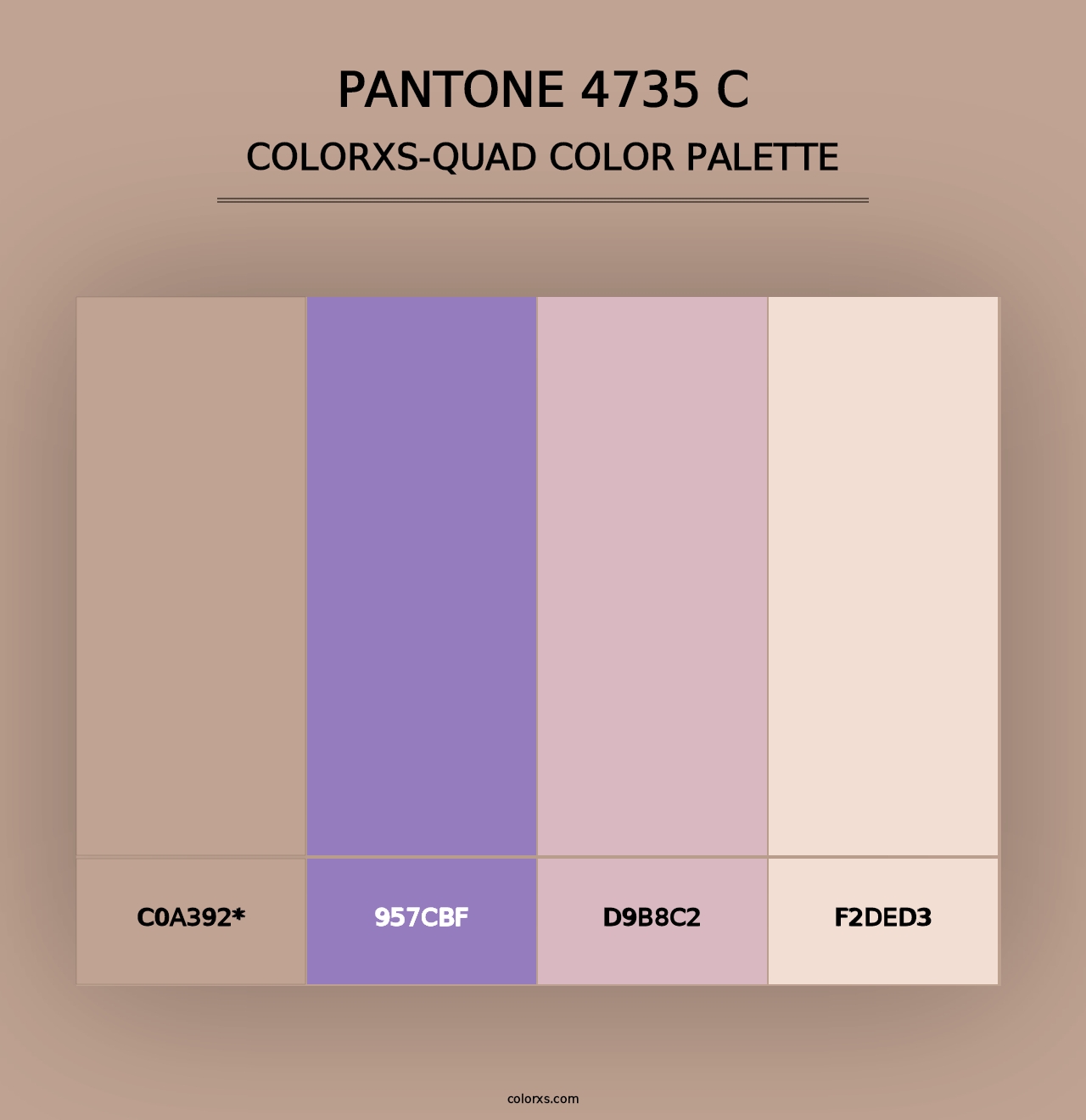 PANTONE 4735 C - Colorxs Quad Palette