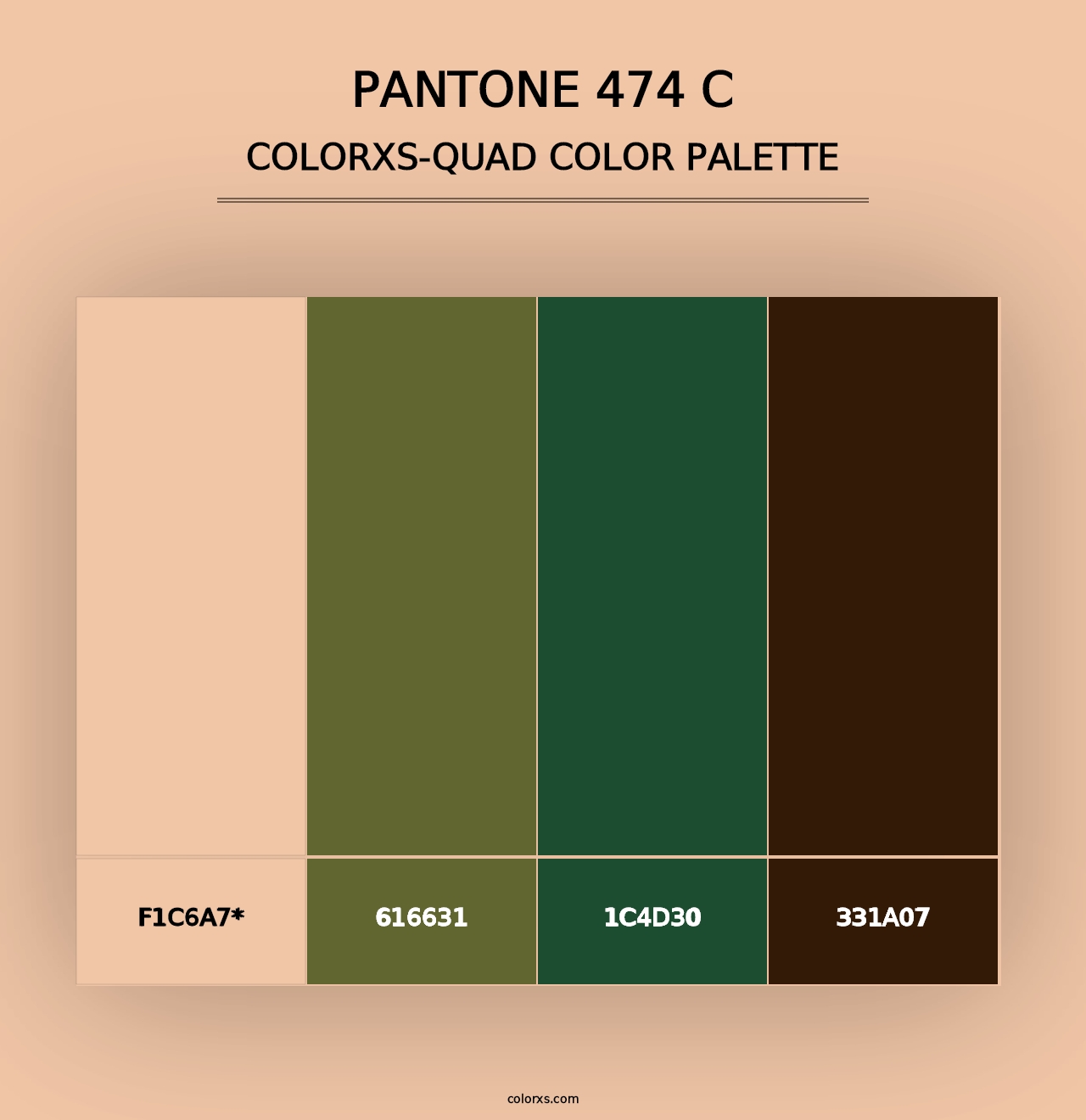 PANTONE 474 C - Colorxs Quad Palette