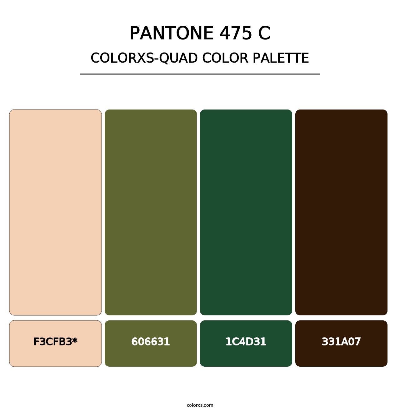 PANTONE 475 C - Colorxs Quad Palette