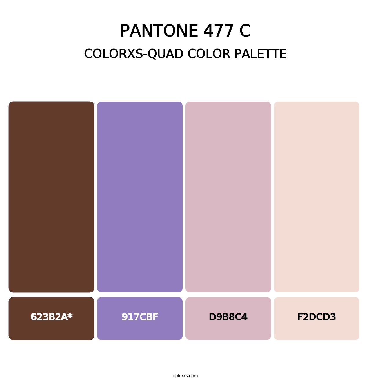 PANTONE 477 C - Colorxs Quad Palette