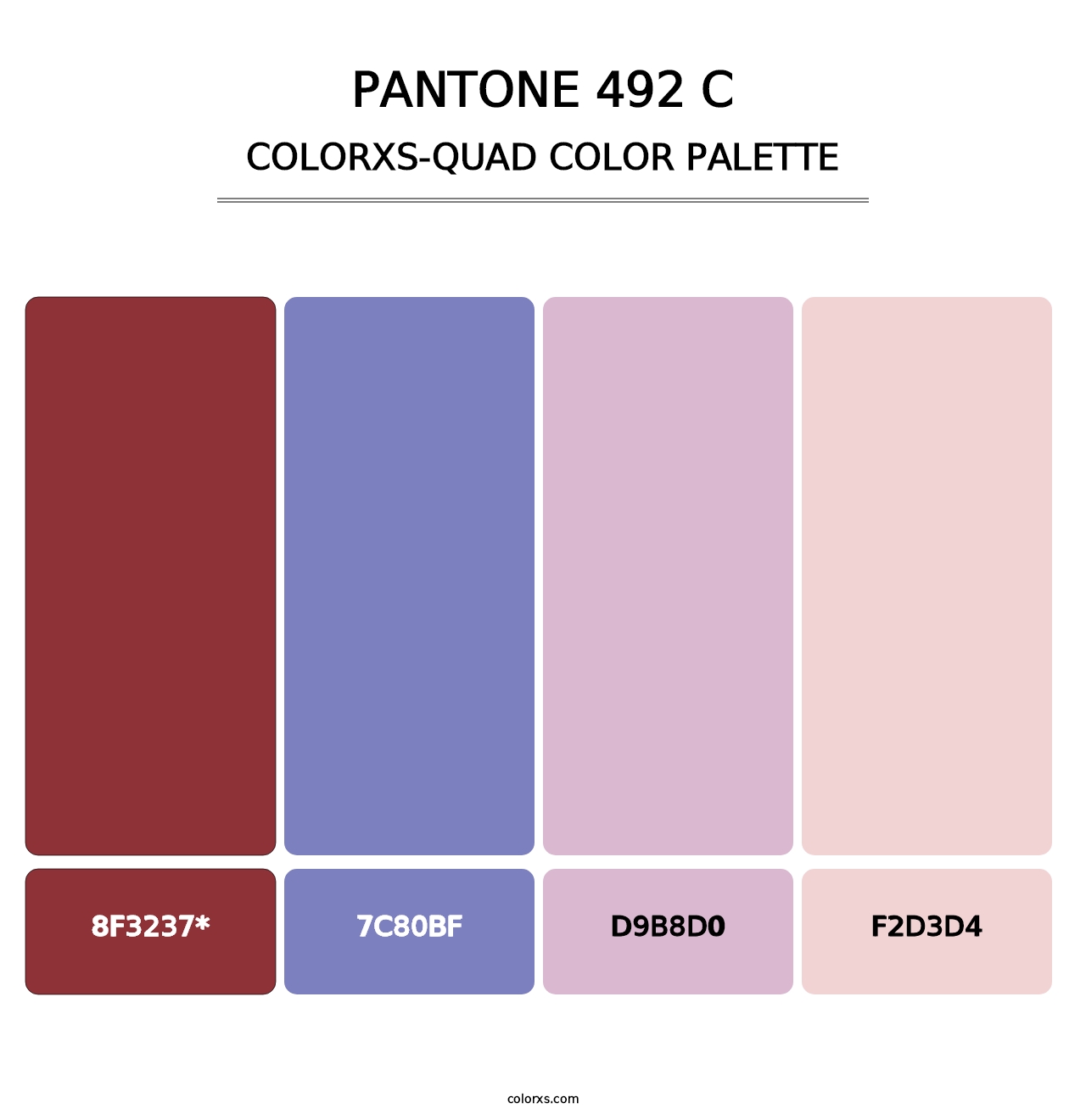 PANTONE 492 C - Colorxs Quad Palette