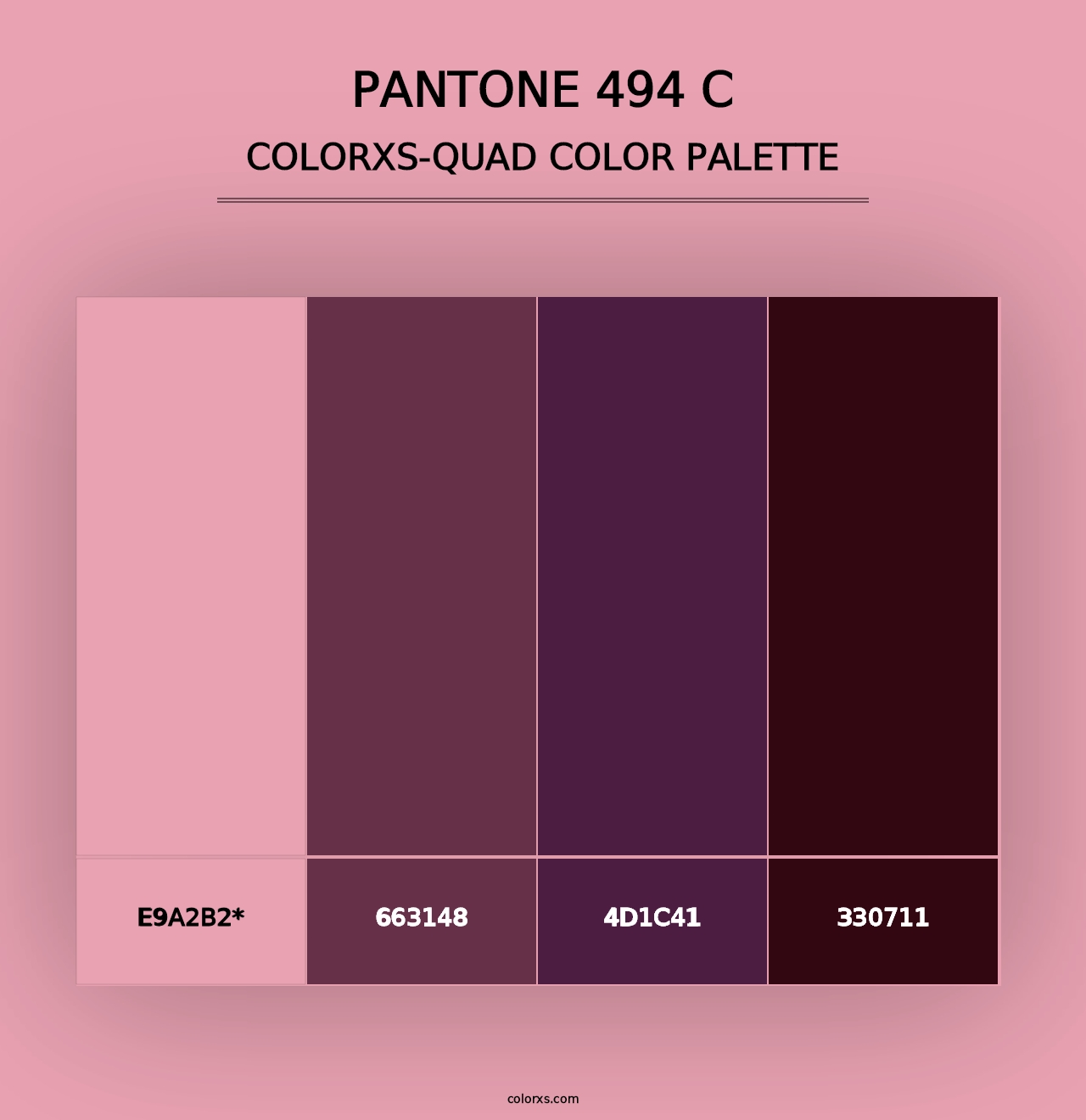 PANTONE 494 C - Colorxs Quad Palette