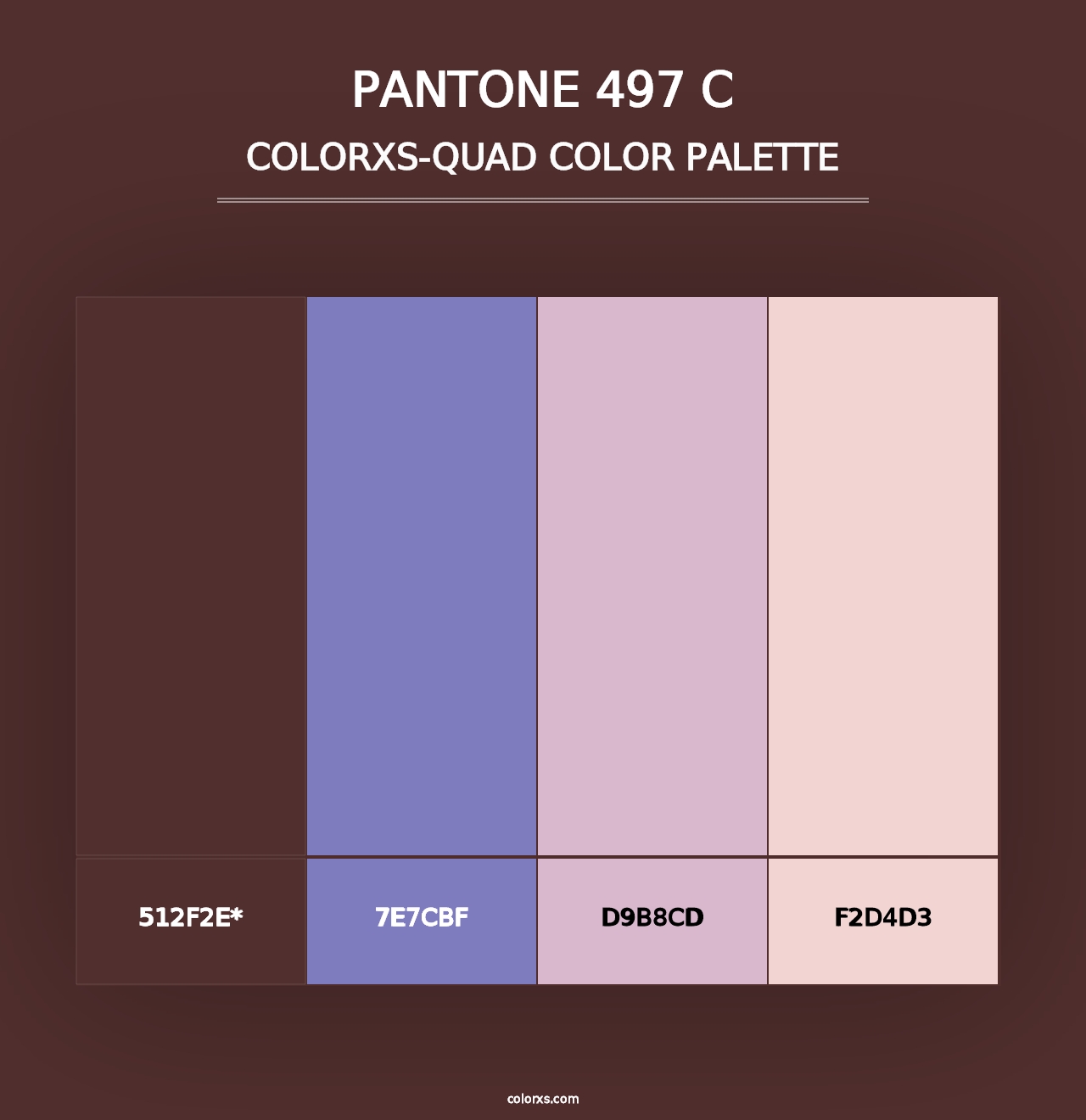 PANTONE 497 C - Colorxs Quad Palette