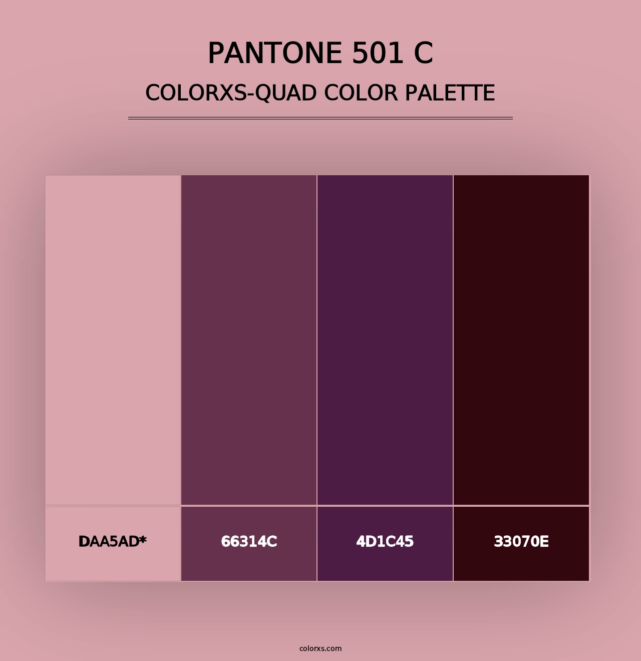 PANTONE 501 C - Colorxs Quad Palette