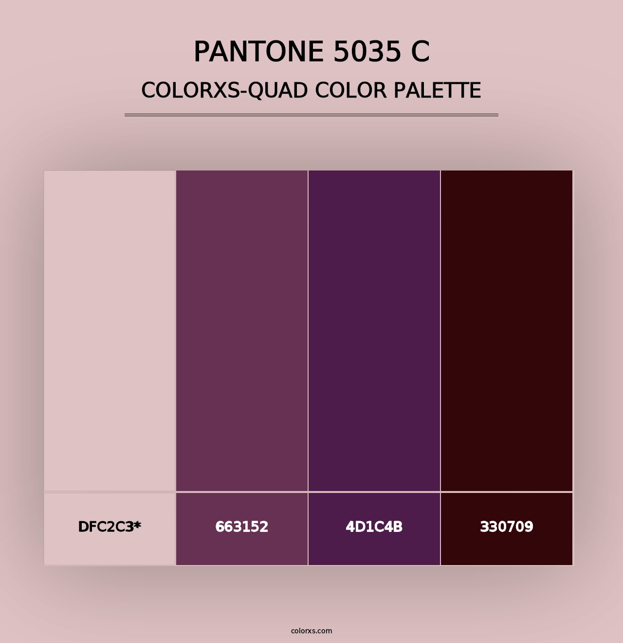 PANTONE 5035 C - Colorxs Quad Palette