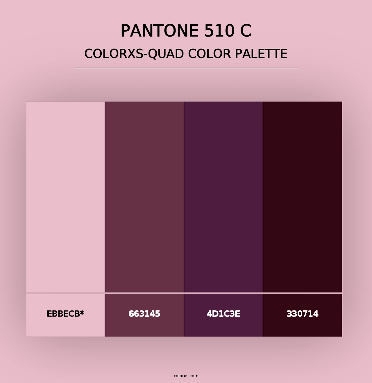 PANTONE 510 C - Colorxs Quad Palette