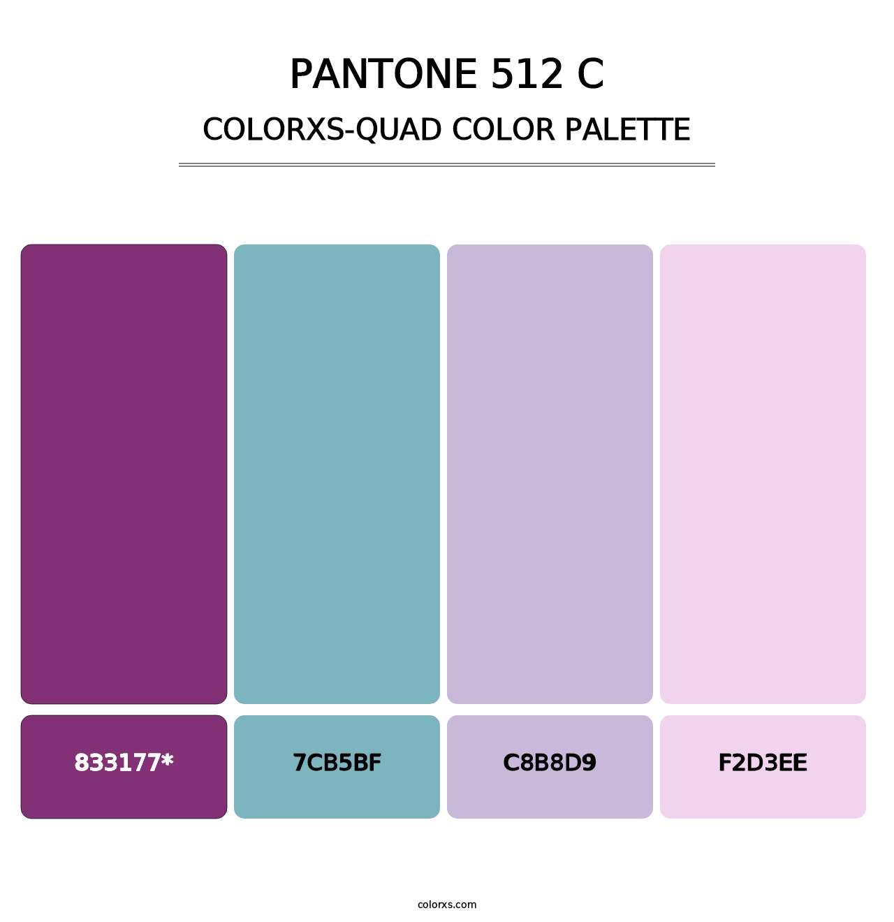 PANTONE 512 C - Colorxs Quad Palette