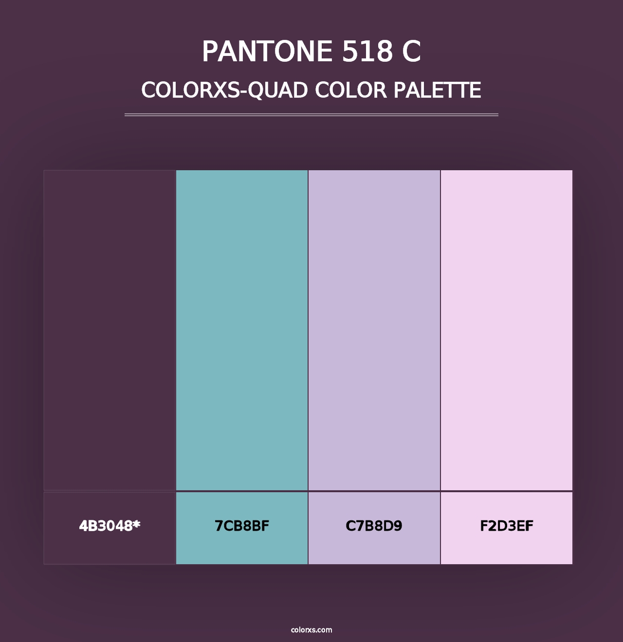 PANTONE 518 C - Colorxs Quad Palette