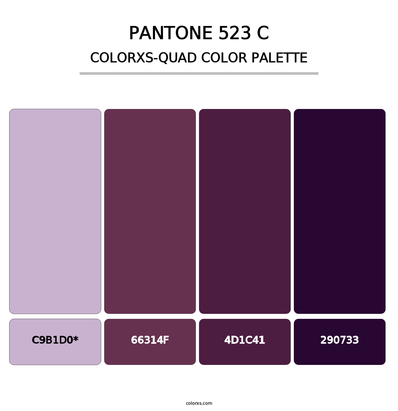 PANTONE 523 C - Colorxs Quad Palette