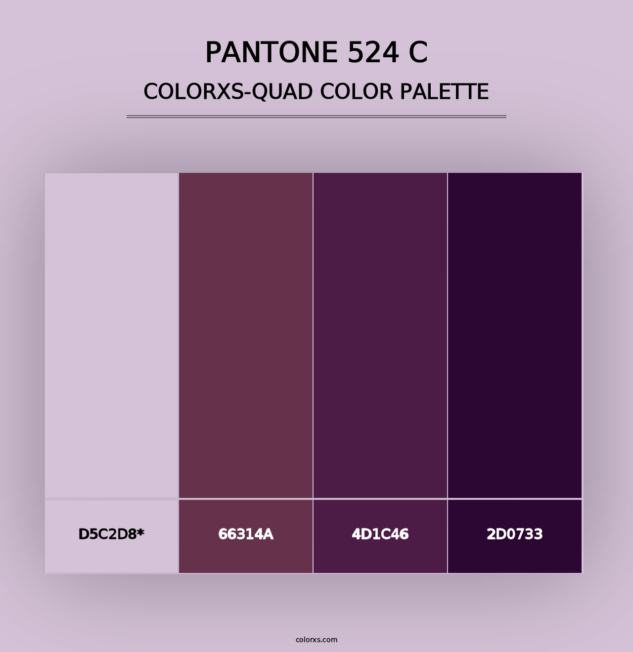 PANTONE 524 C - Colorxs Quad Palette