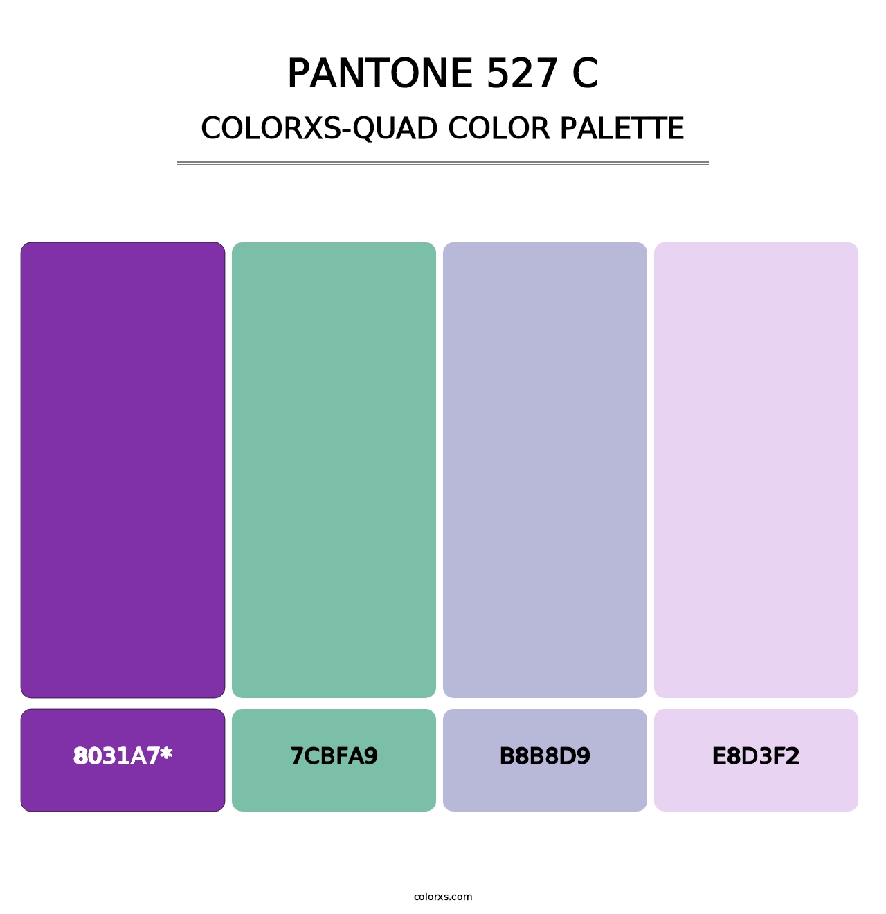 PANTONE 527 C - Colorxs Quad Palette