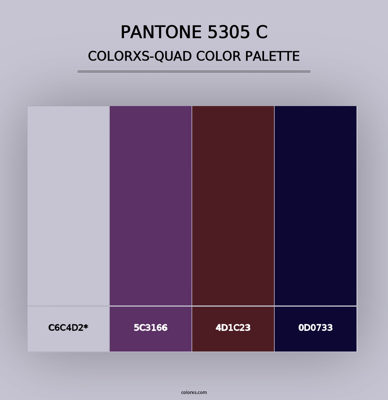 PANTONE 5305 C - Colorxs Quad Palette