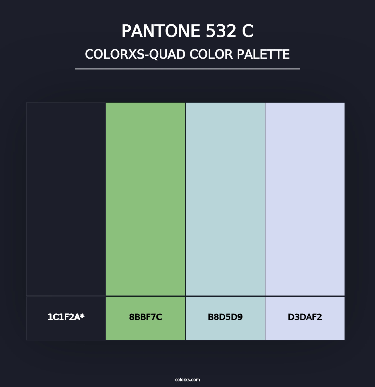 PANTONE 532 C - Colorxs Quad Palette