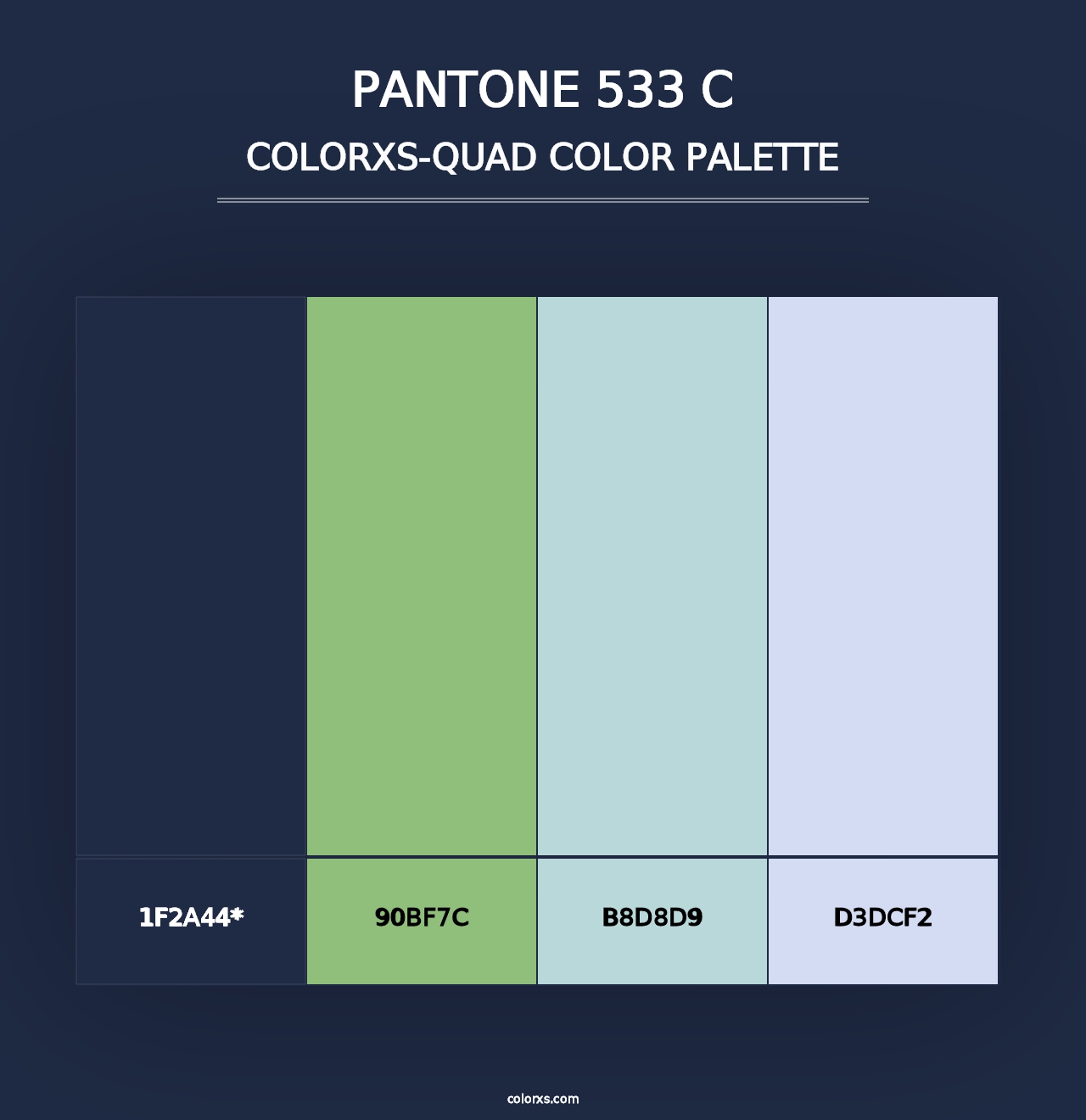 PANTONE 533 C - Colorxs Quad Palette