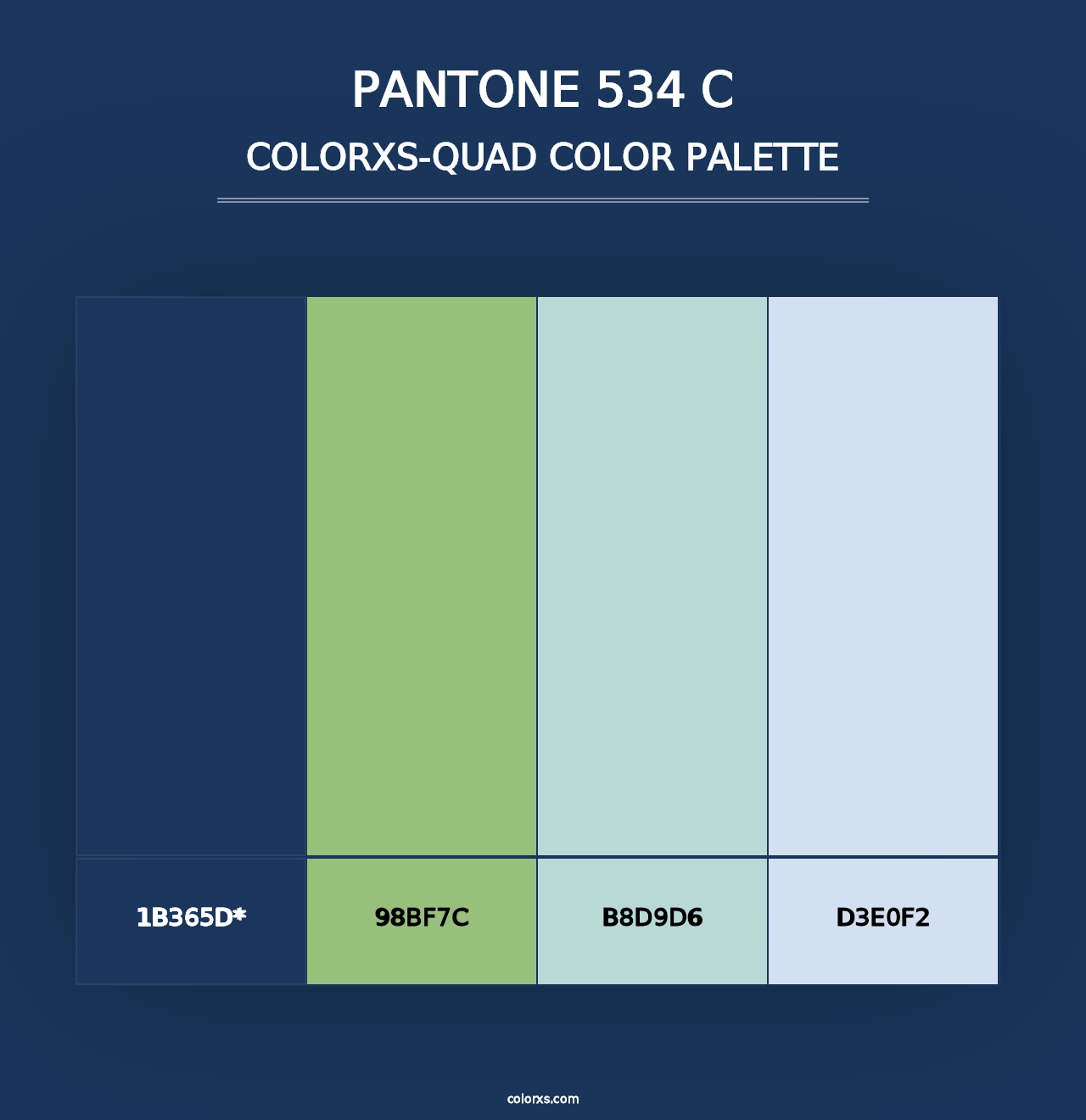 PANTONE 534 C - Colorxs Quad Palette