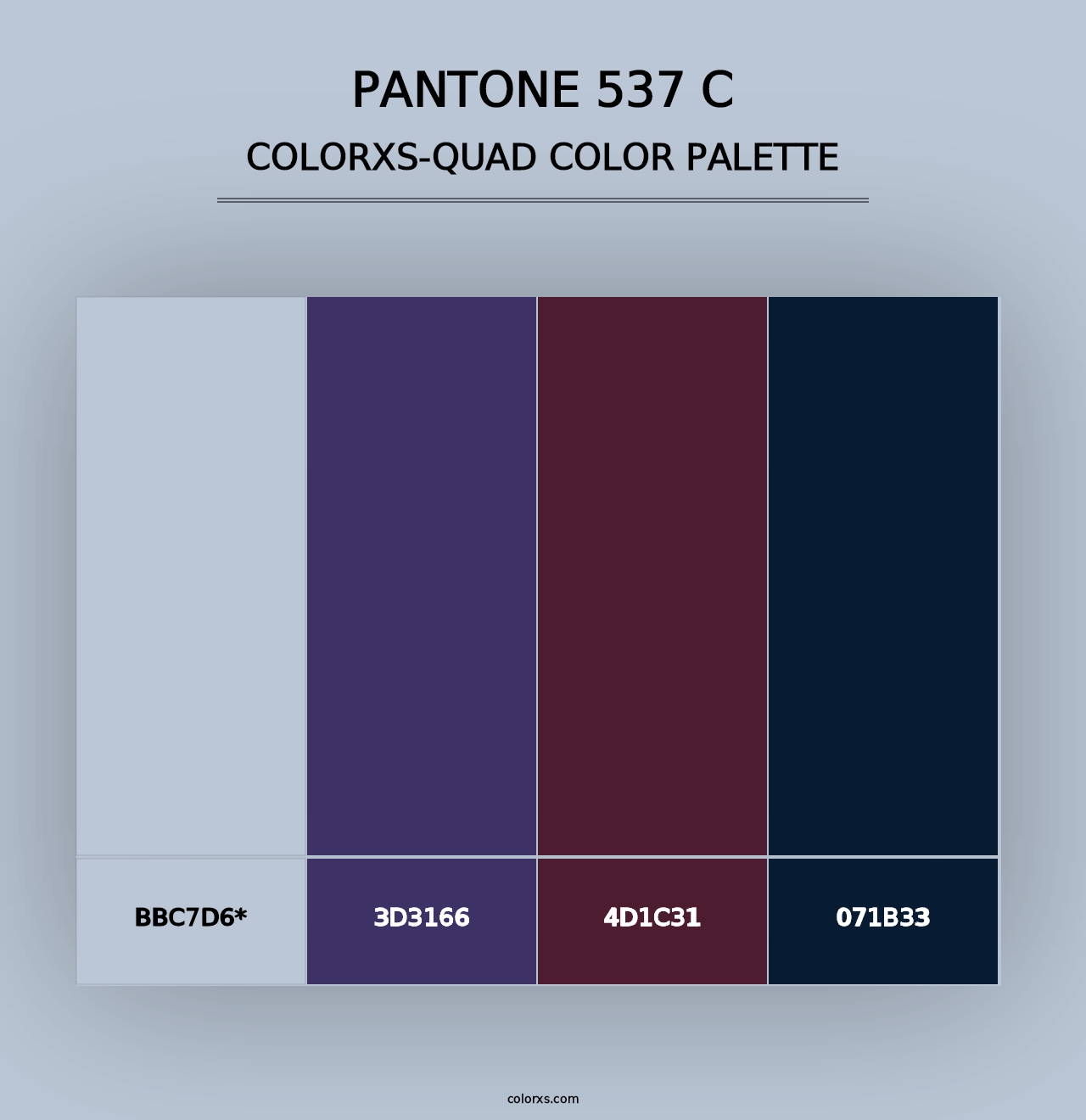 PANTONE 537 C - Colorxs Quad Palette