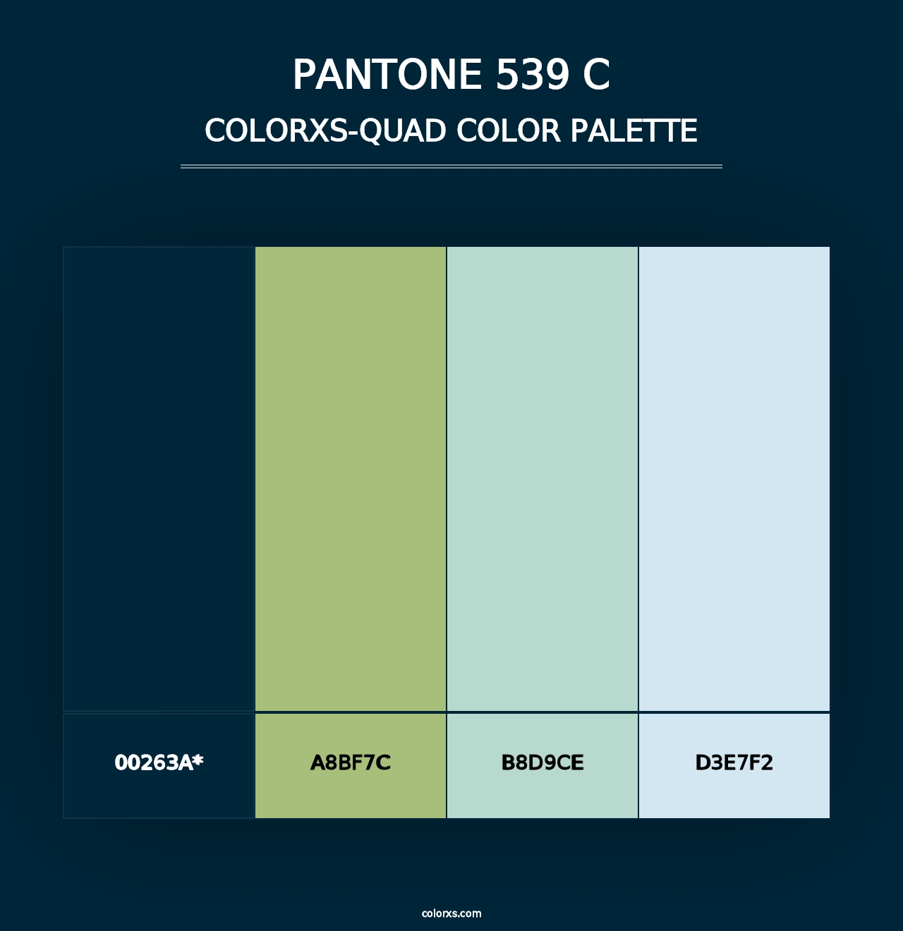 PANTONE 539 C - Colorxs Quad Palette