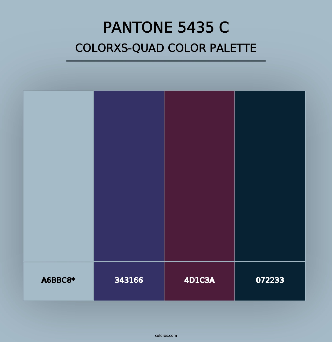 PANTONE 5435 C - Colorxs Quad Palette