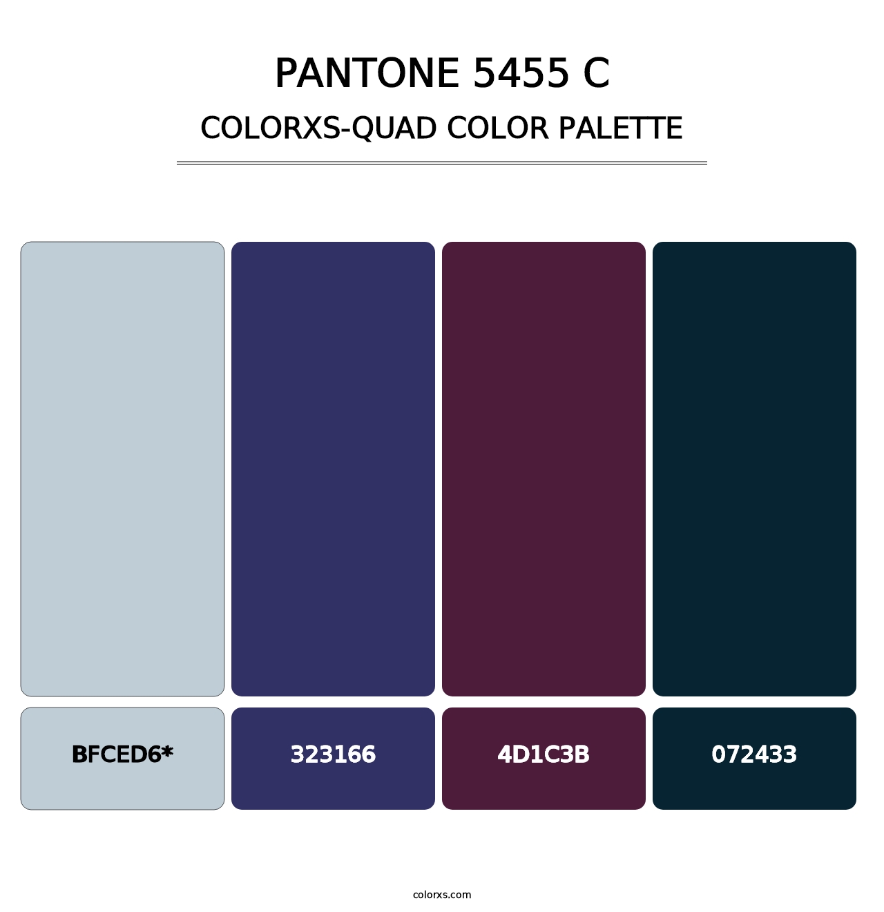 PANTONE 5455 C - Colorxs Quad Palette