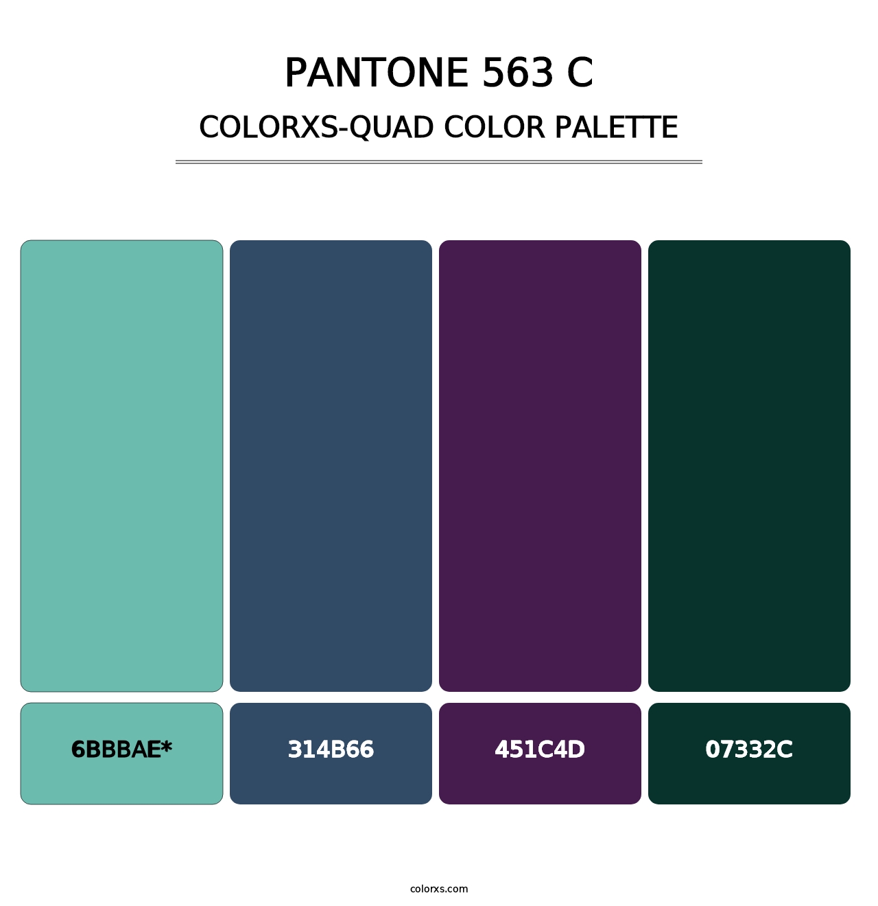 PANTONE 563 C - Colorxs Quad Palette