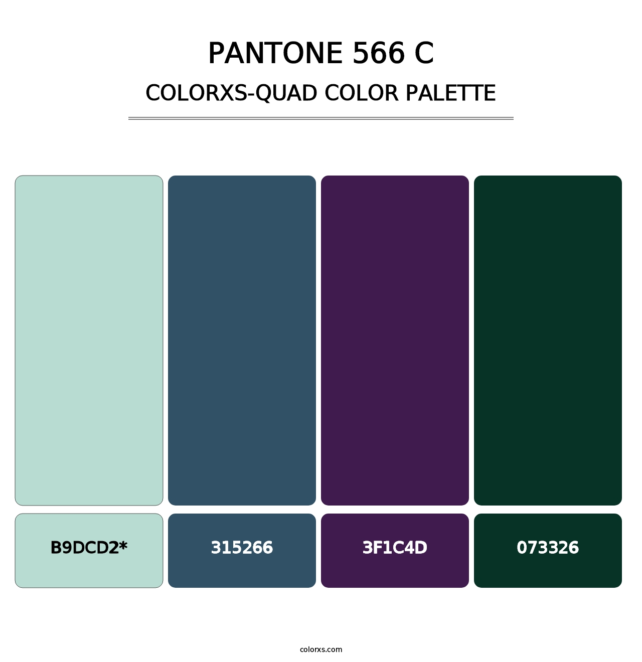 PANTONE 566 C - Colorxs Quad Palette