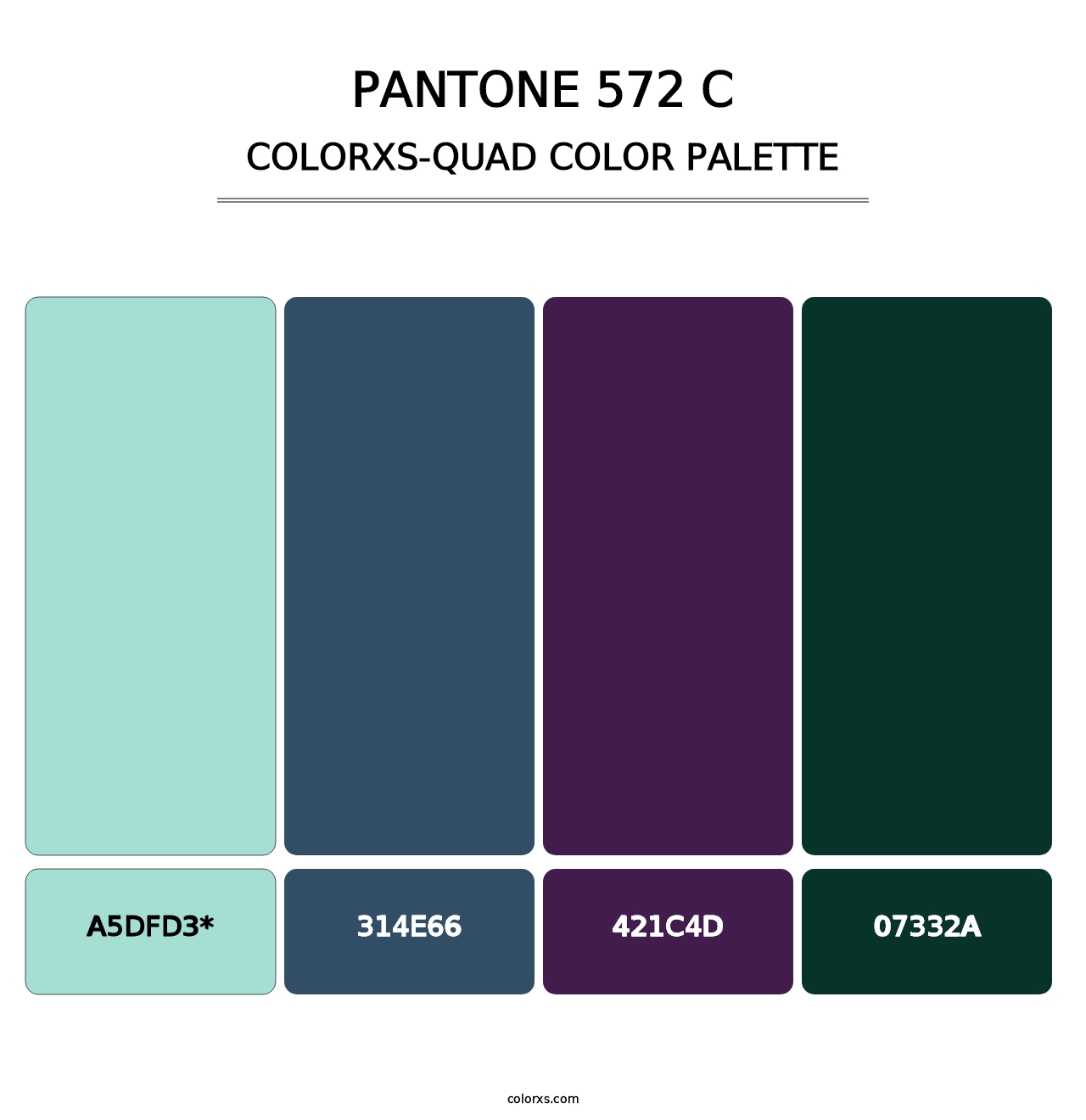 PANTONE 572 C - Colorxs Quad Palette