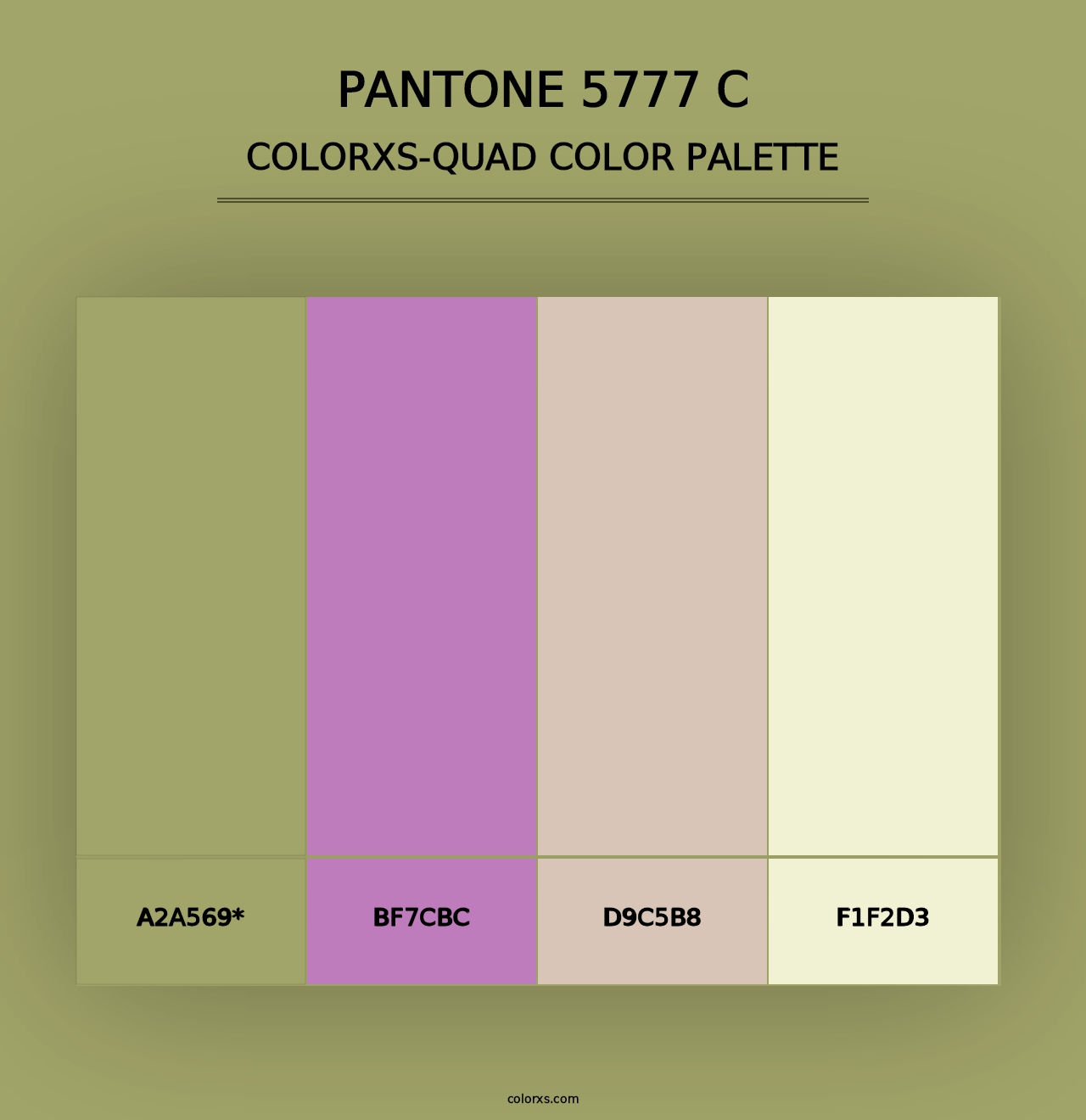 PANTONE 5777 C - Colorxs Quad Palette