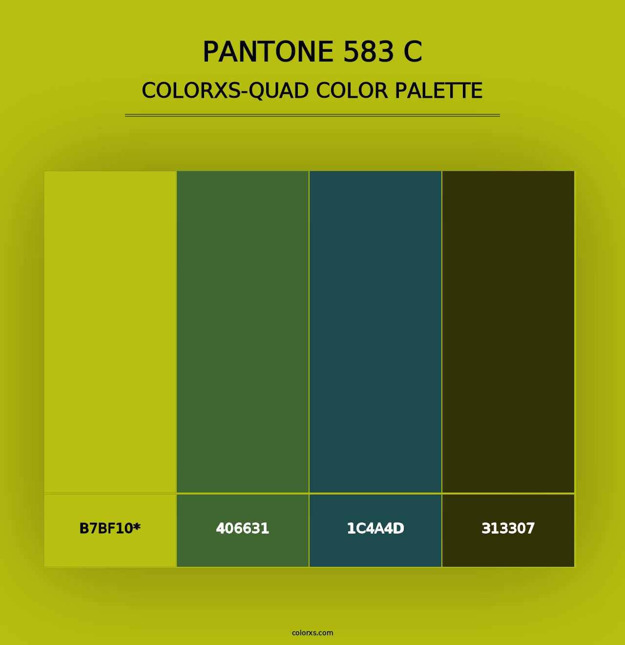 PANTONE 583 C - Colorxs Quad Palette