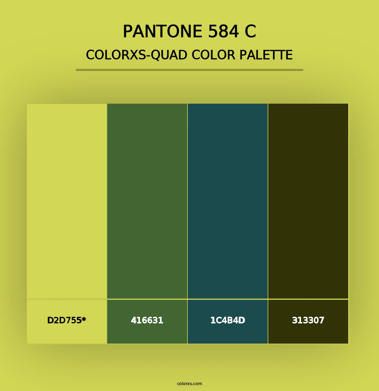 PANTONE 584 C - Colorxs Quad Palette