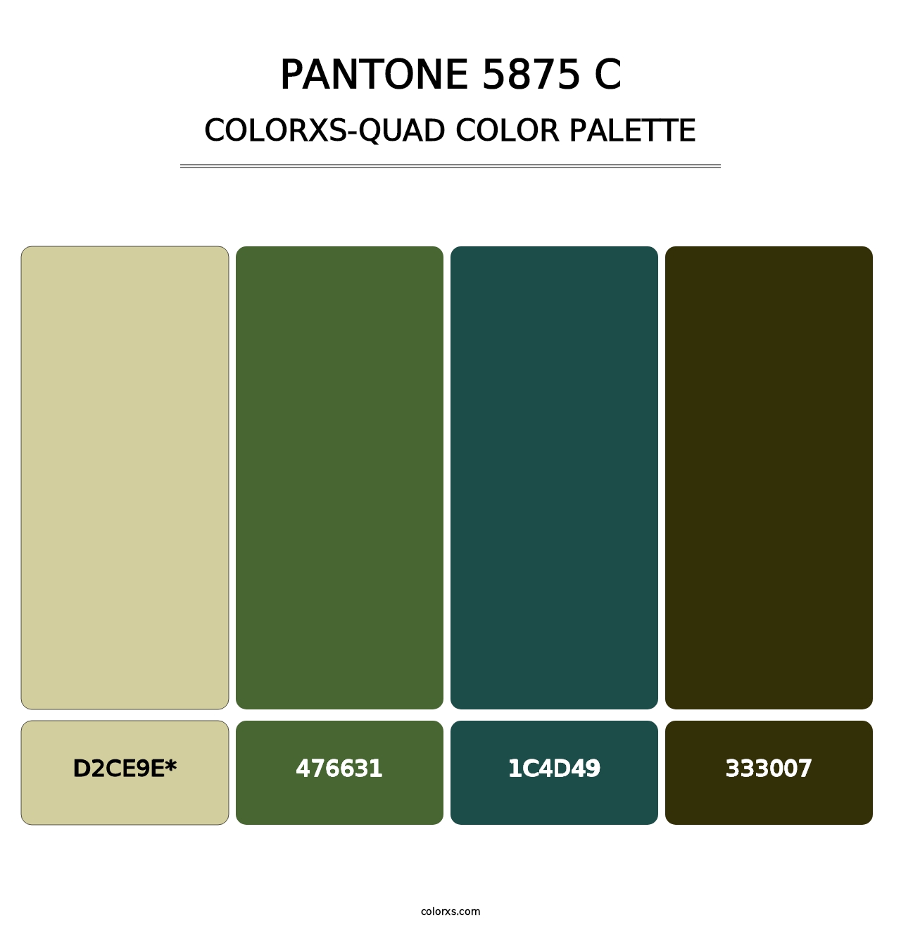 PANTONE 5875 C - Colorxs Quad Palette