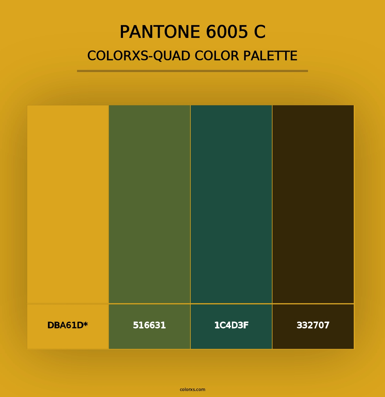 PANTONE 6005 C - Colorxs Quad Palette