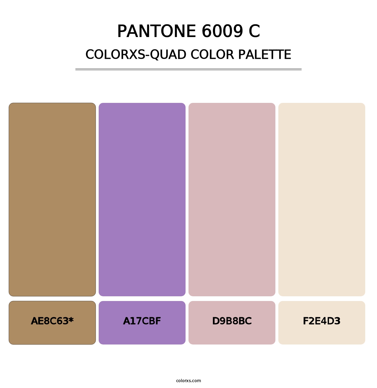 PANTONE 6009 C - Colorxs Quad Palette